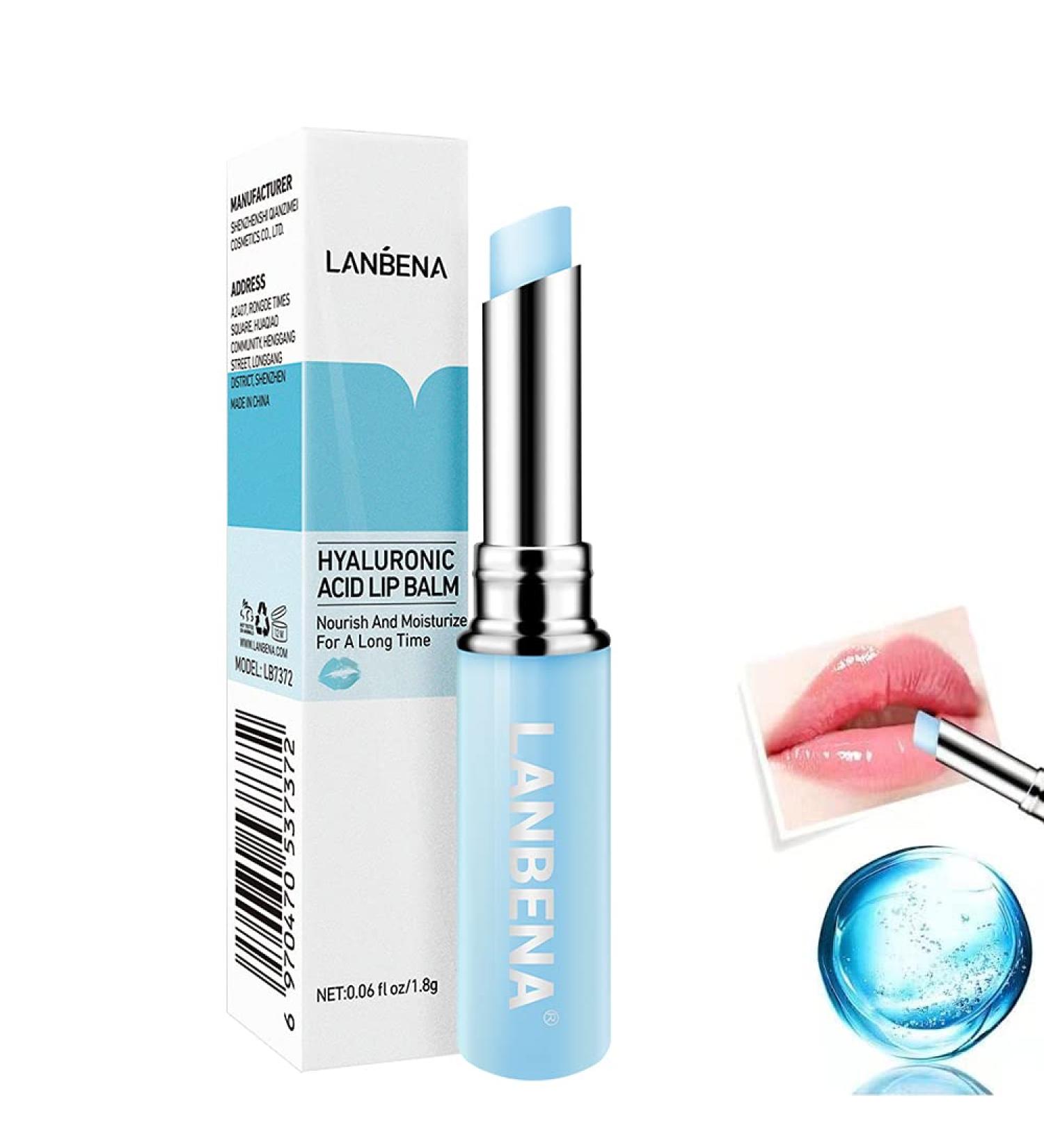 Hyaluronic Acid Lip Balm - Moisturizing & Nourishing, Reduce Fine Lines, Protect Skin - Natural Extracts (New Packaging) - Buy Online on SooperMarket.com
