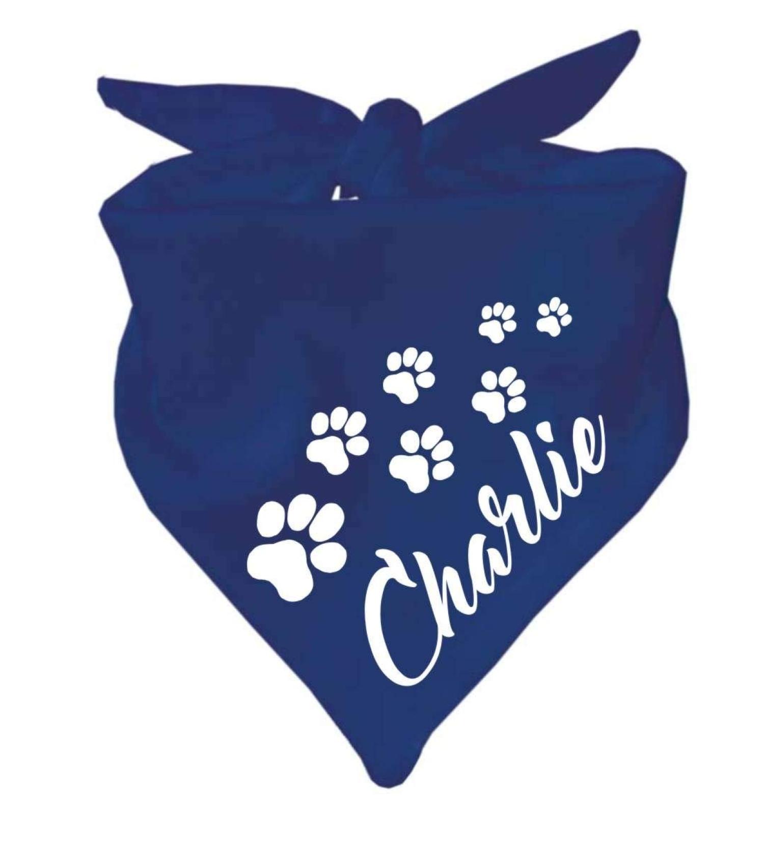 Dog Triangular Scarf - Navy Blue | Size 1 (55 cm) | Stylish & Comfortable Dog Accessory - Buy Online on SooperMarket.com