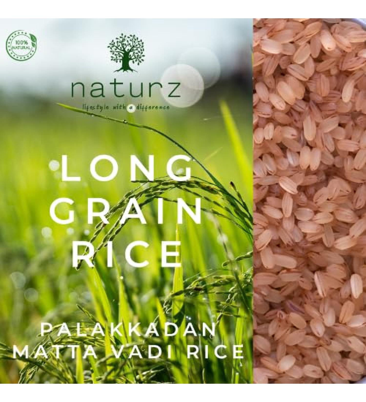 Naturz Palakaddan Matta Rice | Healthy | High Fibre | High Protein | Natural | Indian Origin (1Kg) - Buy Online on SooperMarket.com
