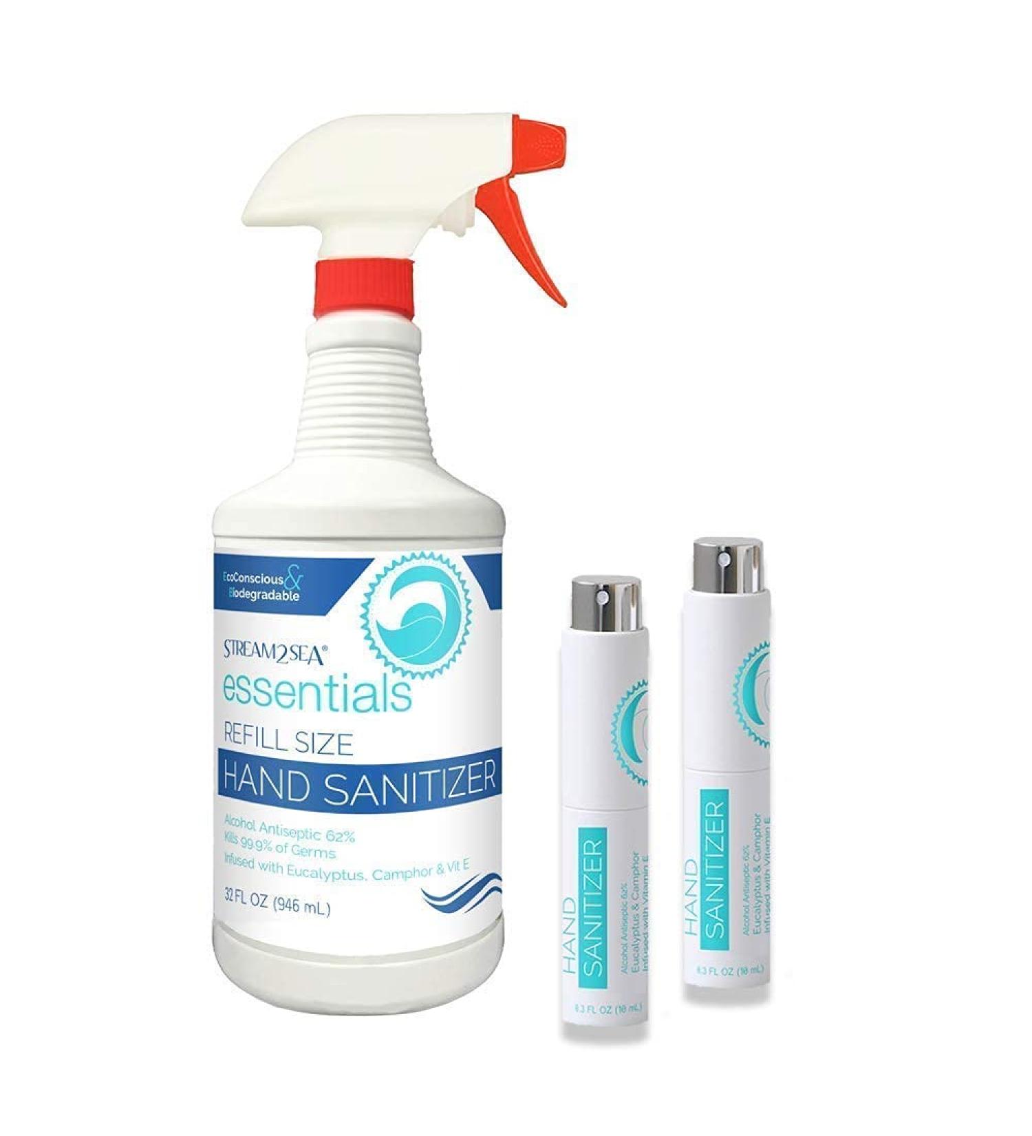 Stream2Sea 32 oz Vitamin E Infused Hand Sanitizer Refill - Reef Safe, Paraben Free & Biodegradable - Buy Online on SooperMarket.com