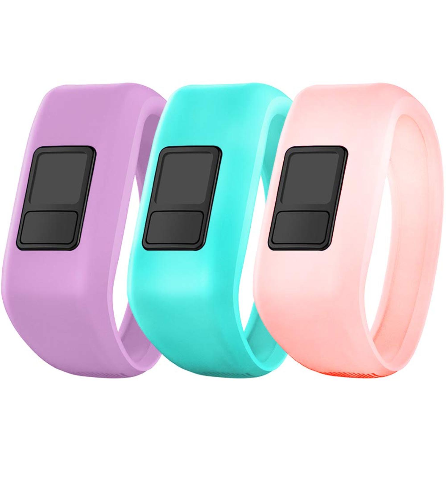 iBREK for Garmin Vivofit jr/jr 2/3 Bands  Silicon Stretchy Replacement Watch Bands for Kids Boys Girls Small Large(No Tracker) (3 Pack: Transparent Pink&Teal&Lavender  Small) 3 Pack: Transparent Pink&Teal&Lavender Small - Buy Online on SooperMarket.com
