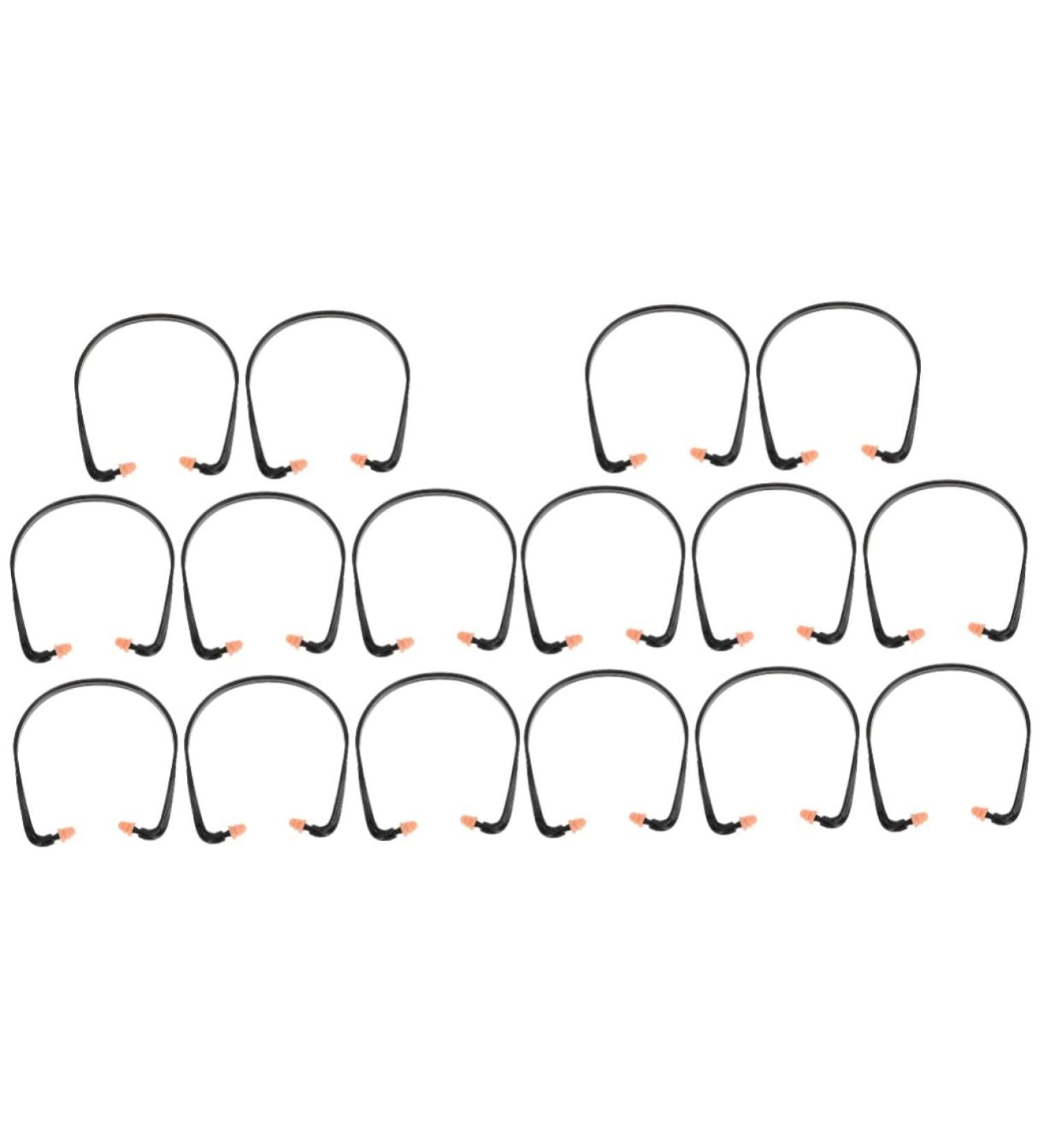 16 pcs Reusable Black Silicone Band Earplugs for Shooting, Hunting, and Swimming - High-Quality Noise Reduction and Hearing Protection - Buy Online on SooperMarket.com