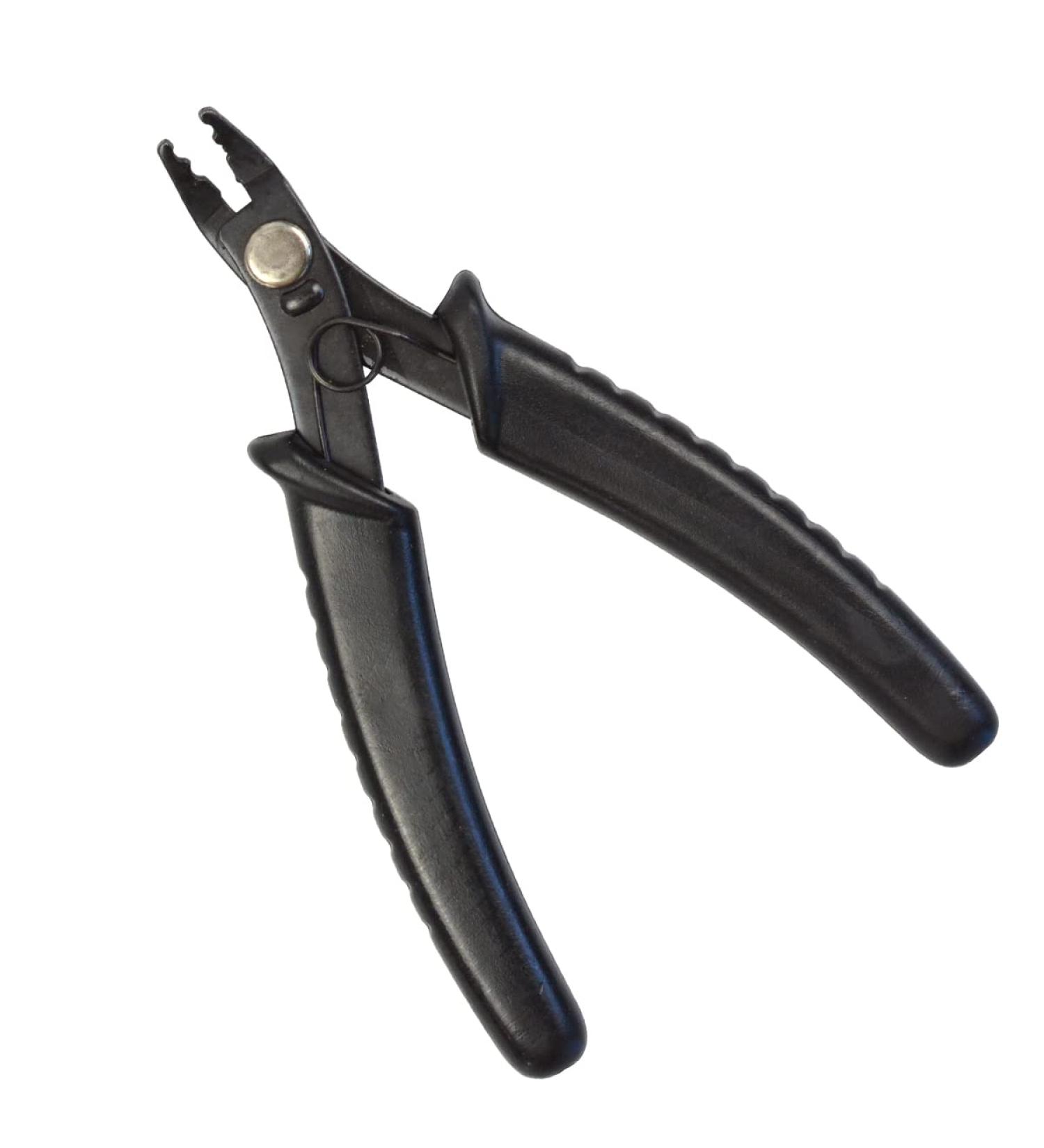 Professional Hair Pliers Crimping Plier for Beading Micro Nano Ring Hair Extensions Opener and Removal Tool (Black 2-Hole) - Buy Online on SooperMarket.com