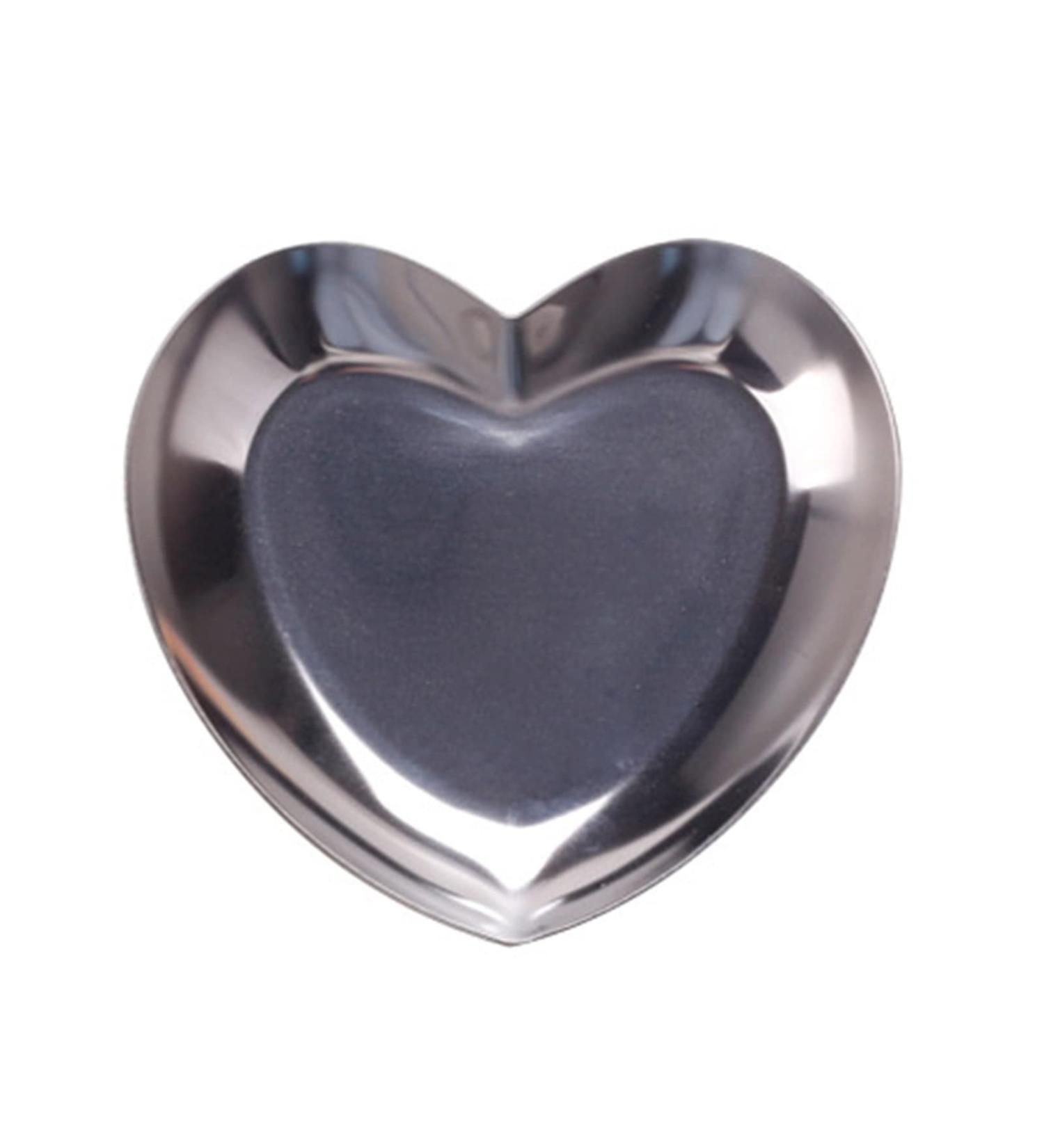 Bodhi2000 Stainless Steel Heart-Shaped Nail Art Palette - 1 Piece Color Mixing Tool for Manicure & Cosmetics - Buy Online on SooperMarket.com