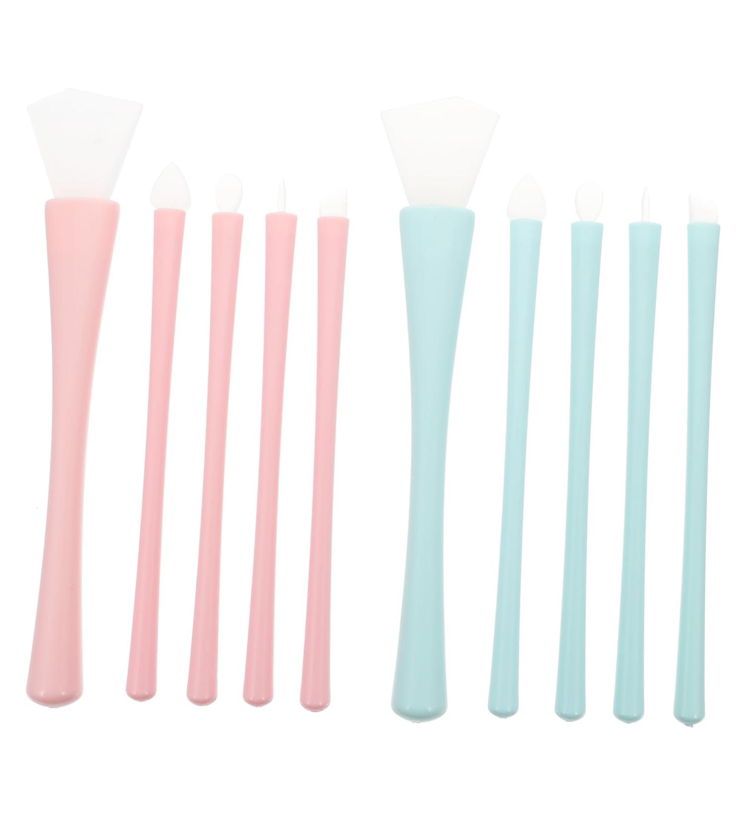 Didiseaon 2 Sets Silicone Makeup Brush Lip Applicators Eyeliner Applicator Eye Shadow Lip Liner Brush Silicone Facial Mask Brush Skincare Brush for Mud Concealer Lips Silica Gel Lip Brush - Buy Online on SooperMarket.com