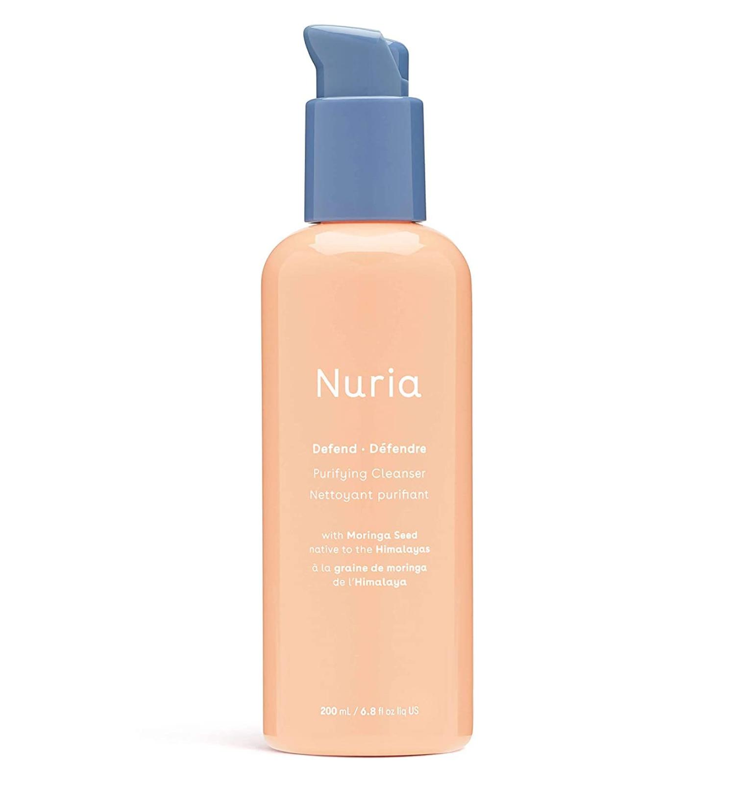 Nuria Beauty Defend Purifying Facial Cleanser Moringa Seed Seaberry & Green Tea | Clean Beauty Vegan & Cruelty-Free | 200 mL - Buy Online on SooperMarket.com
