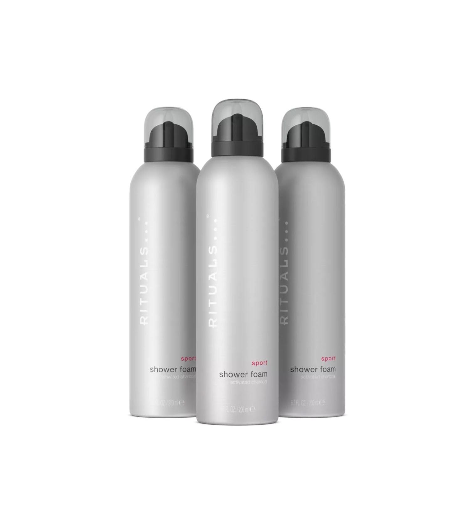 Rituals Foaming Shower Gel Advantage Pack - Sport Collection (3 x 200ml) with Activated Carbon | Stimulating & Invigorating | Power Recharge Technology - Buy Online on SooperMarket.com