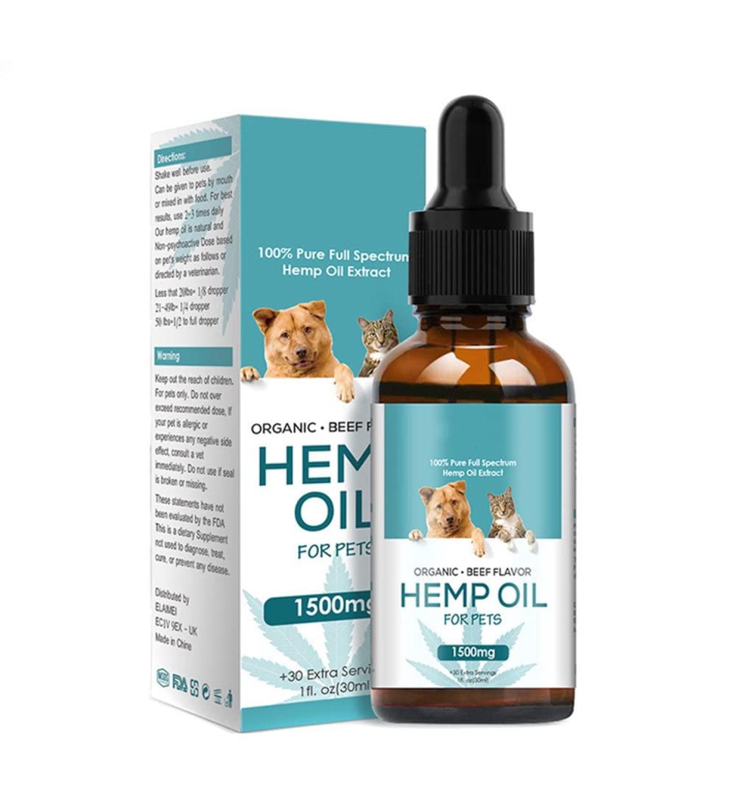 The PawStore 100% Natural Organic Hemp Oil for Pet Dogs and Cats Anxiety Flavor Nutty - Buy Online on SooperMarket.com