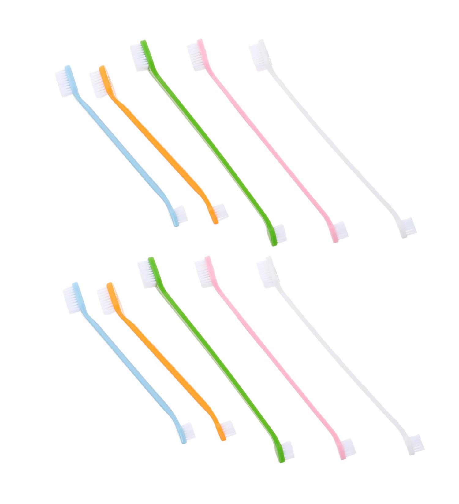 BCOATH 10pcs Puppy for Cat Pets Small Supplies Portable Nylon Clean Tooth Pet Dual-head Dog Brush - Buy Online on SooperMarket.com