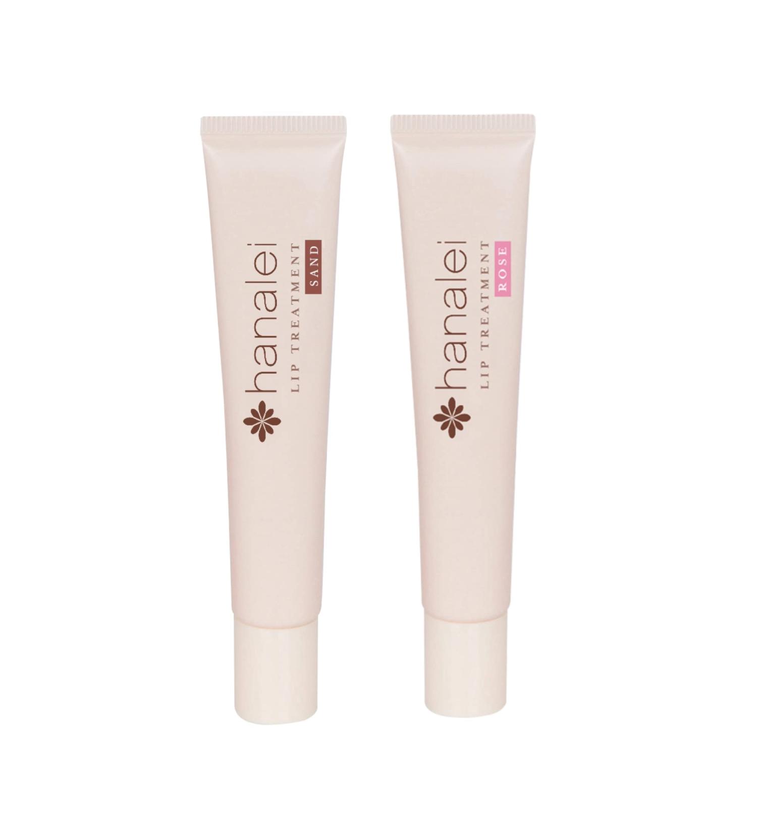 Hanalei Lip Treatment Bundle (Rose & Sand) | Moisturizing Lip Care with Kukui Oil, Shea Butter, Agave, and Grapeseed Oil - Cruelty-Free & Paraben-Free - Buy Online on SooperMarket.com