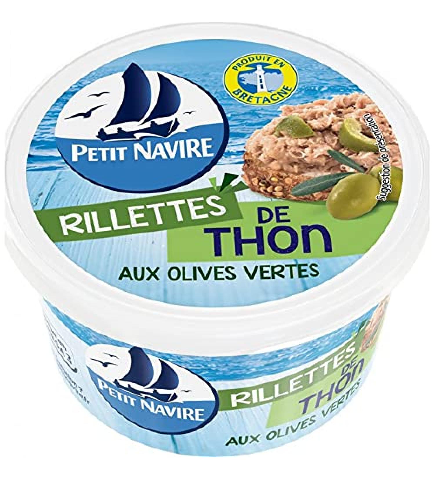 PETIT NAVIRE Potted Tuna (RILLETTES) with Green Olives 125G