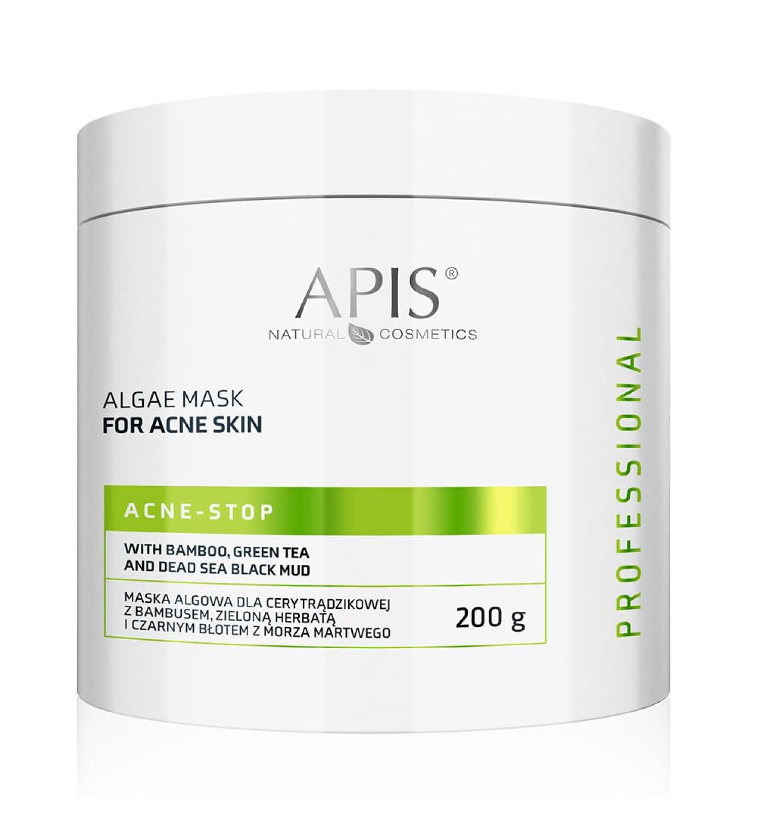 Apis Professional Acne Stop Algae Mask with Bamboo Green Tea and Dead Sea Black Mud 200g - Buy Online on SooperMarket.com