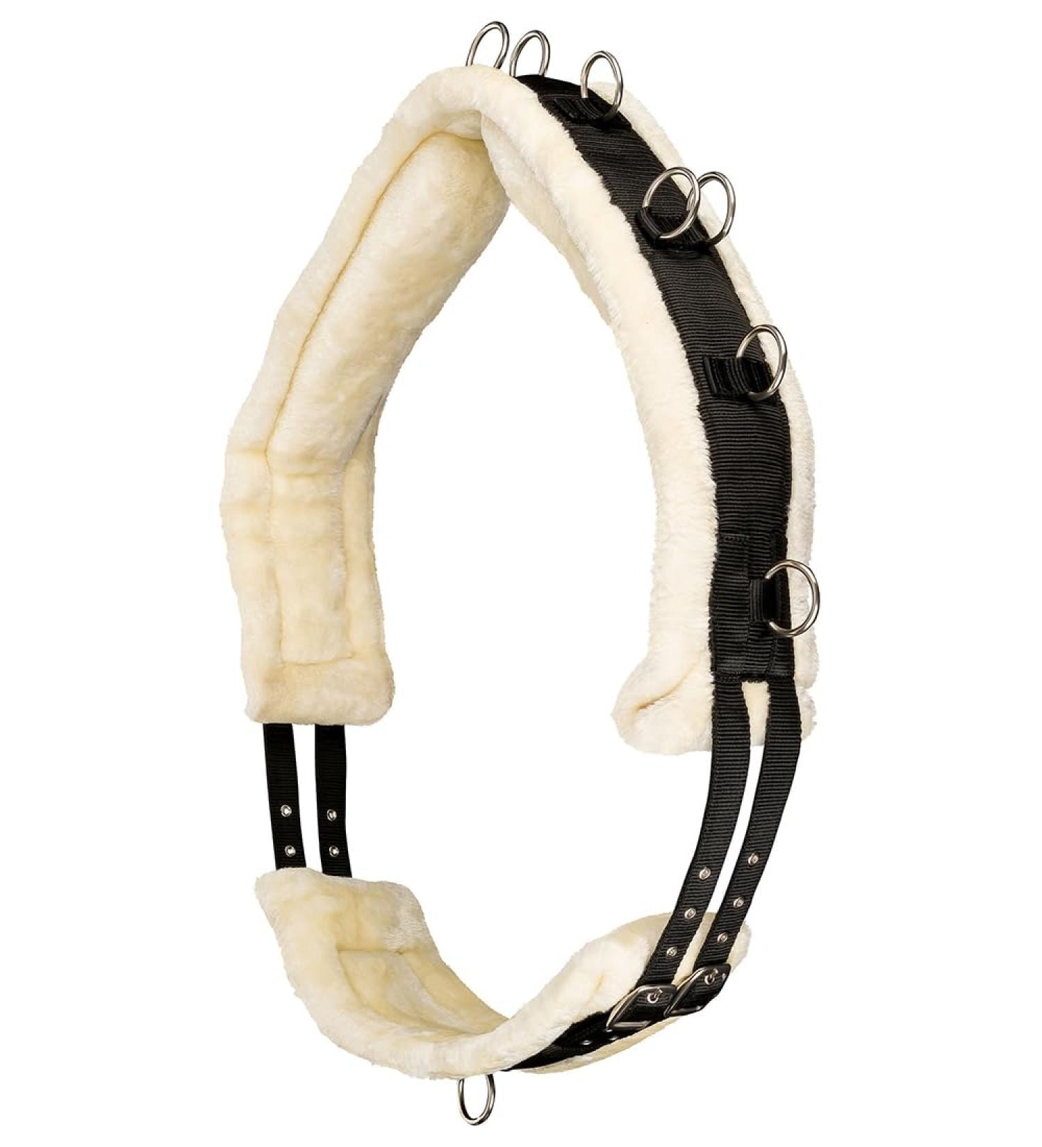 Equinate Cleveland Lungeing Girth with Synthetic Lambskin & Wither Pad - Pony Size 12 Side Reins Adjustable Waist - Premium Equestrian Gear - Buy Online on SooperMarket.com