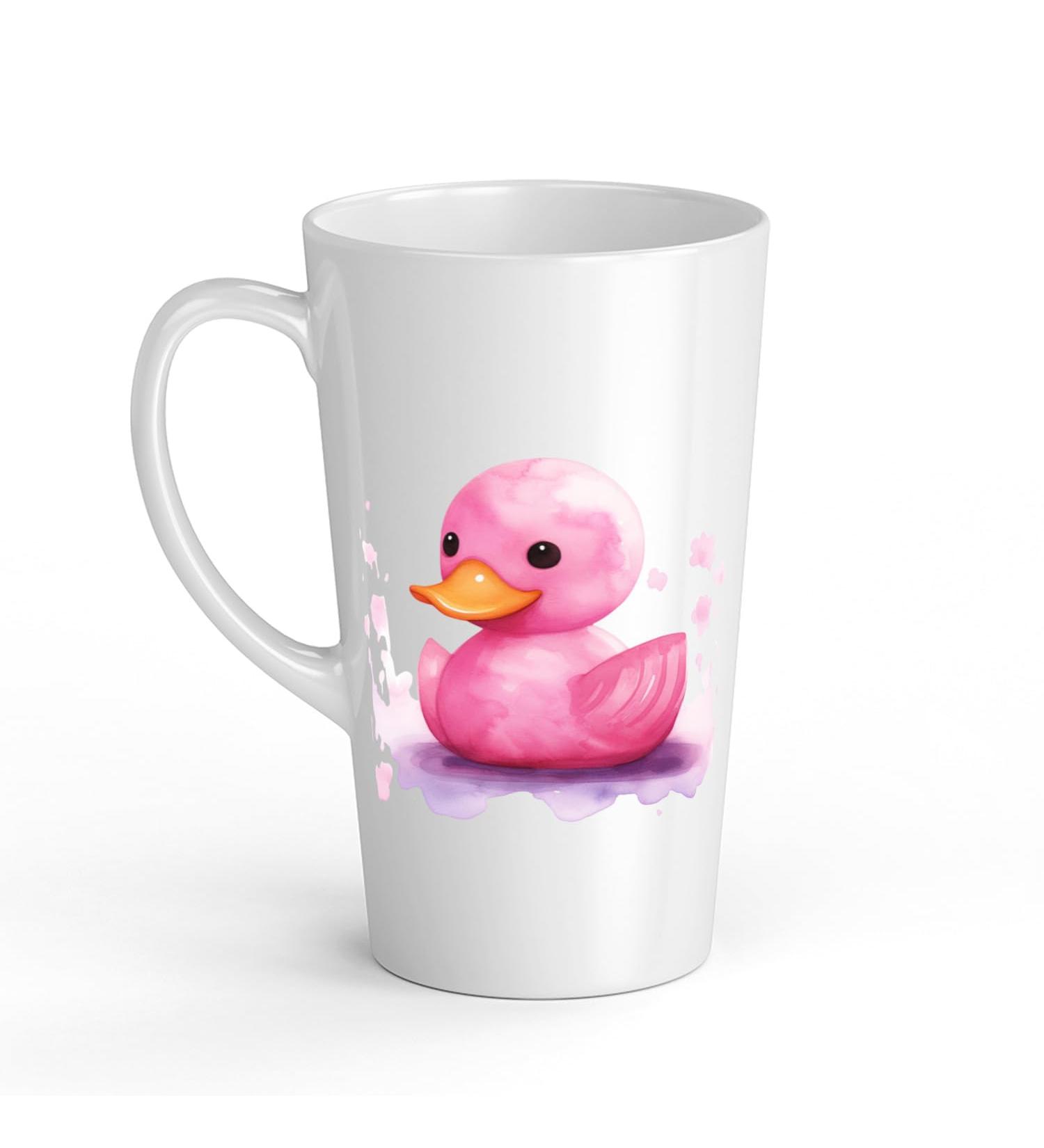 White Ceramic Kids Canard Mug - Large 483 ml Perfect for Hot Chocolate or Milk Fun and Easy to Use
