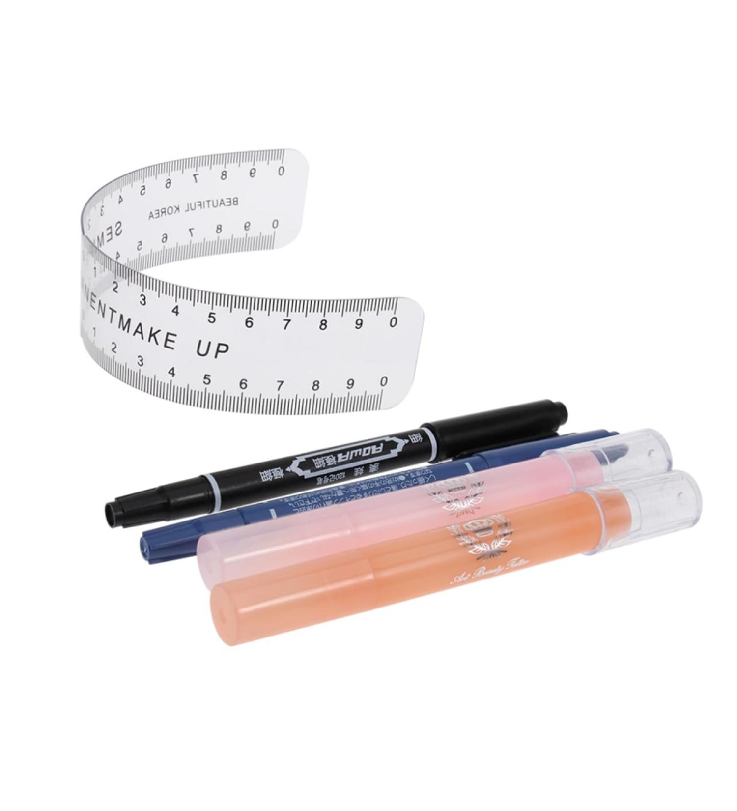 Mikinona Eyebrow Pencil Eyebrow Pen Eyebrow Microblading Kit Eyebow Kit Set Disposable Tool Disposable Eyebrow Ruler medium As Shown - Buy Online on SooperMarket.com