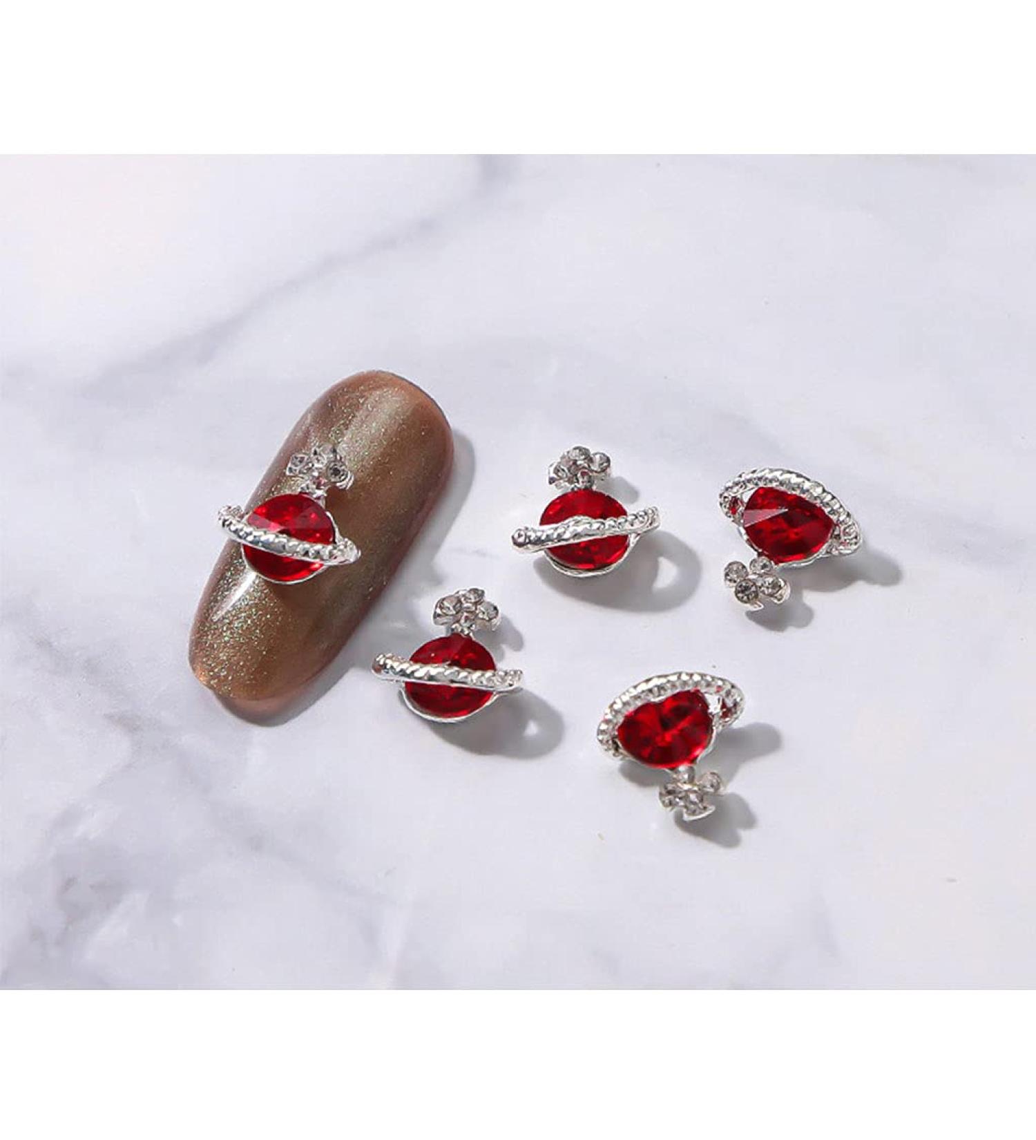 Fancy Multi-Color Nail For Color Stone Alloy Planet Design Decoration 3D Alloy Deco Nail Art Planet - Buy Online on SooperMarket.com