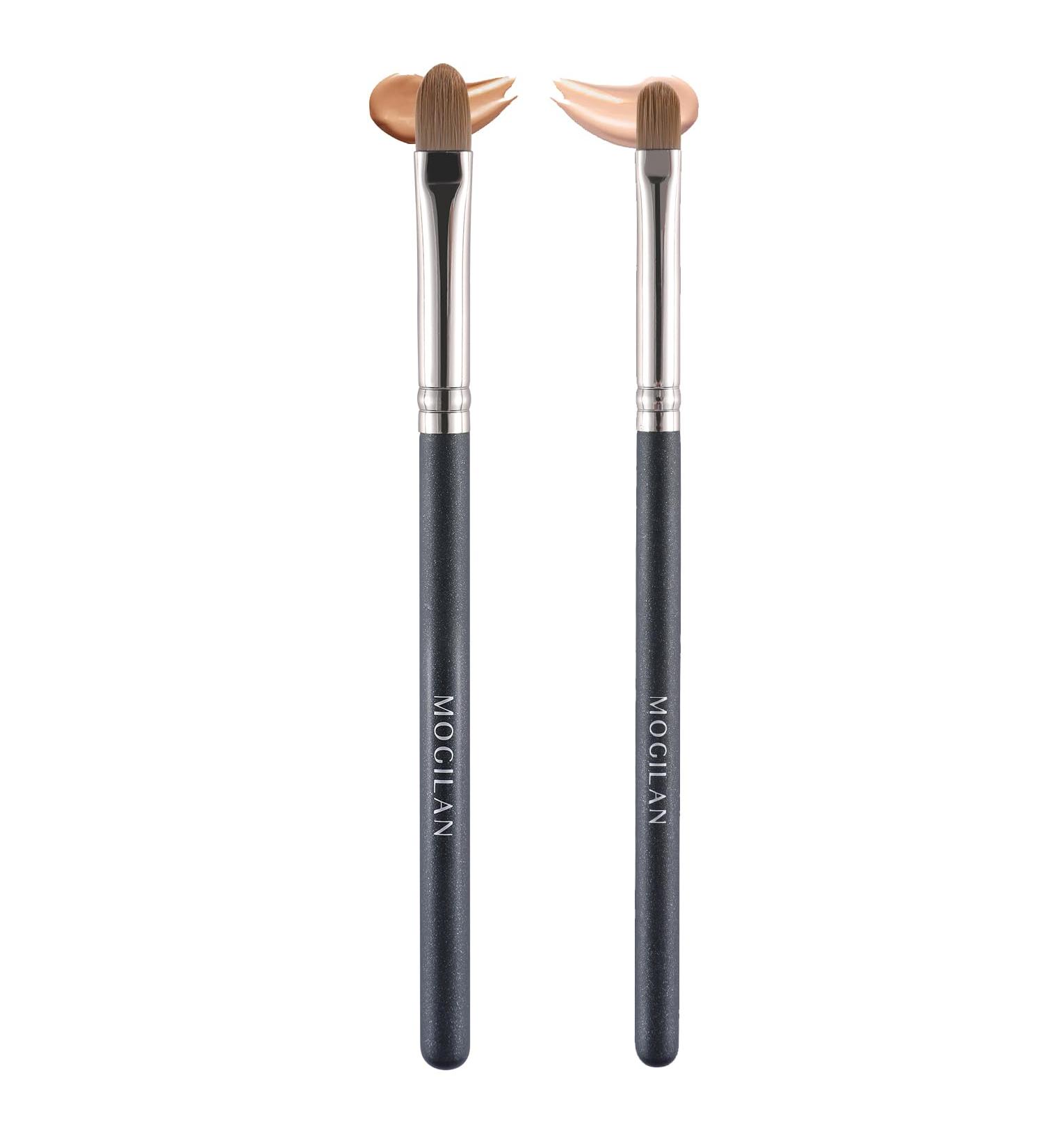 Premium Eye Makeup Brushes Set - Flat Concealer Brushes for Dark Circles & Puffiness | Ultimate Blending Tool for Liquid Cream & Gel Cosmetics - Buy Online on SooperMarket.com
