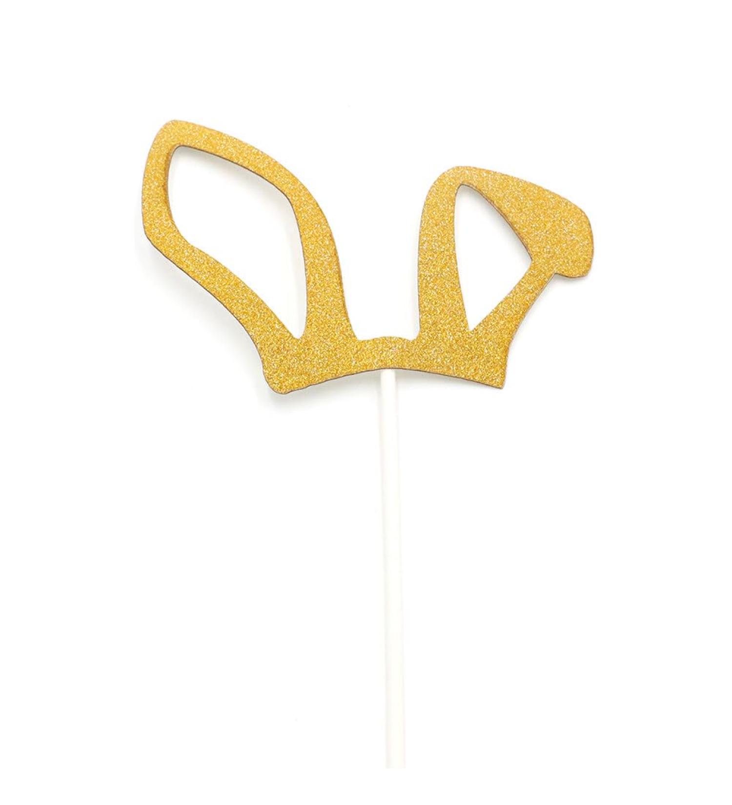 1 Pack Cute Easter Theme Cupcake Topper Decorative Cake Toppers Easter Festival Party Supplies Gold RabbitsLM - Buy Online on SooperMarket.com