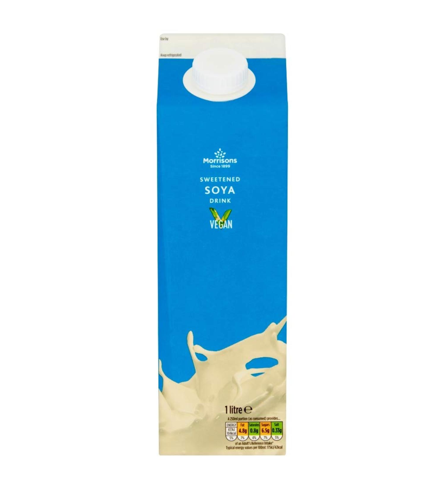 Morrisons Sweetened Soya Drink 1 Litre - Buy Online on SooperMarket.com