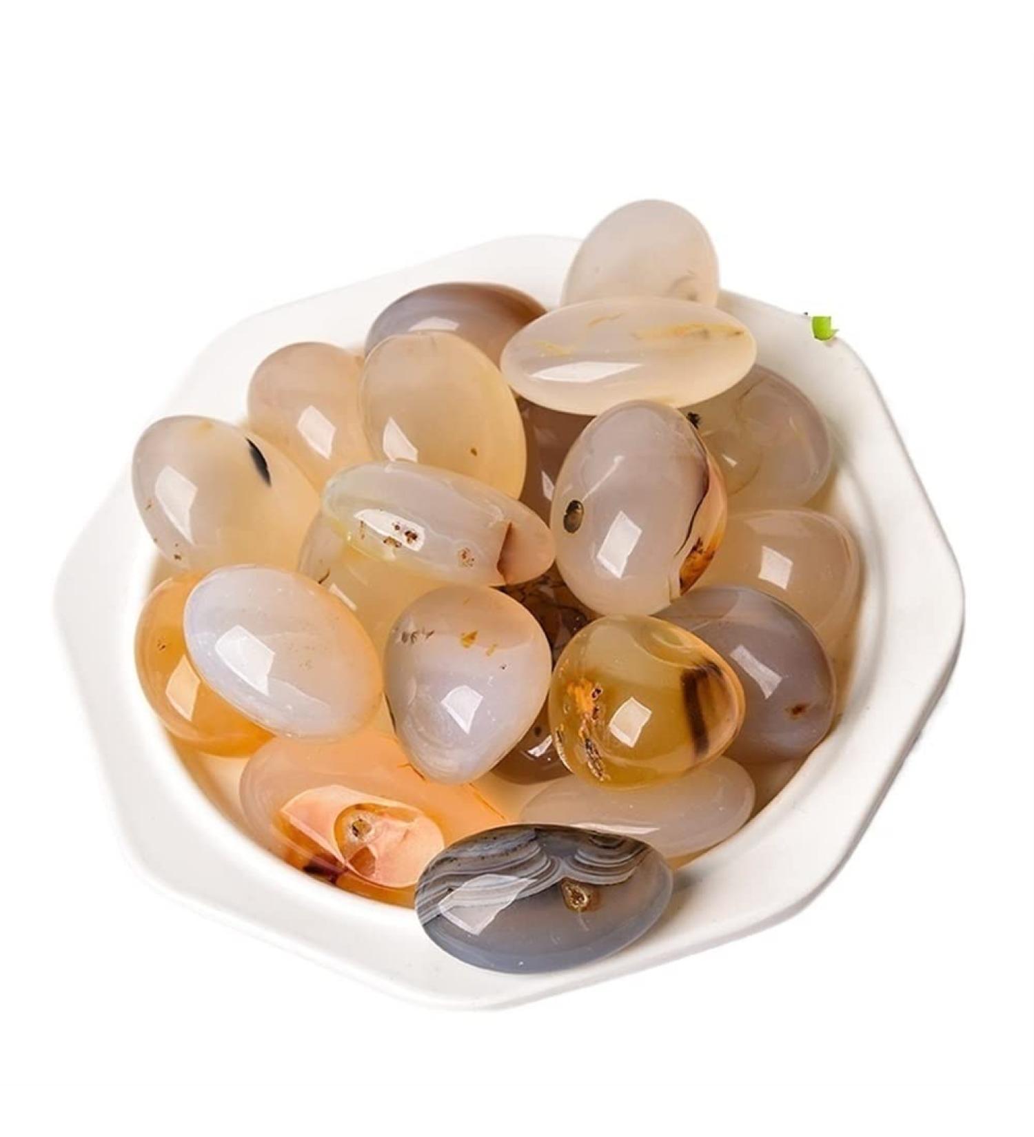 Natural Crystal Polished Stone White Agate Tumble for for ZJGIDTEM - Buy Online on SooperMarket.com