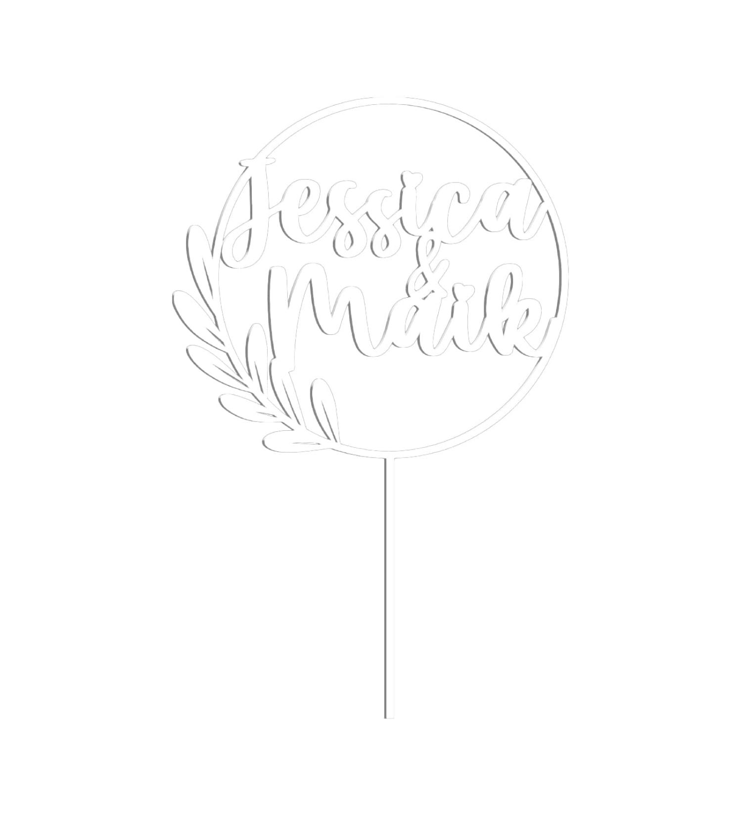 Personalized Cake Topper with Name - Natural Wood Decoration | Birch Multiplex Acrylic Accessory for Any Occasion - Buy Online on SooperMarket.com