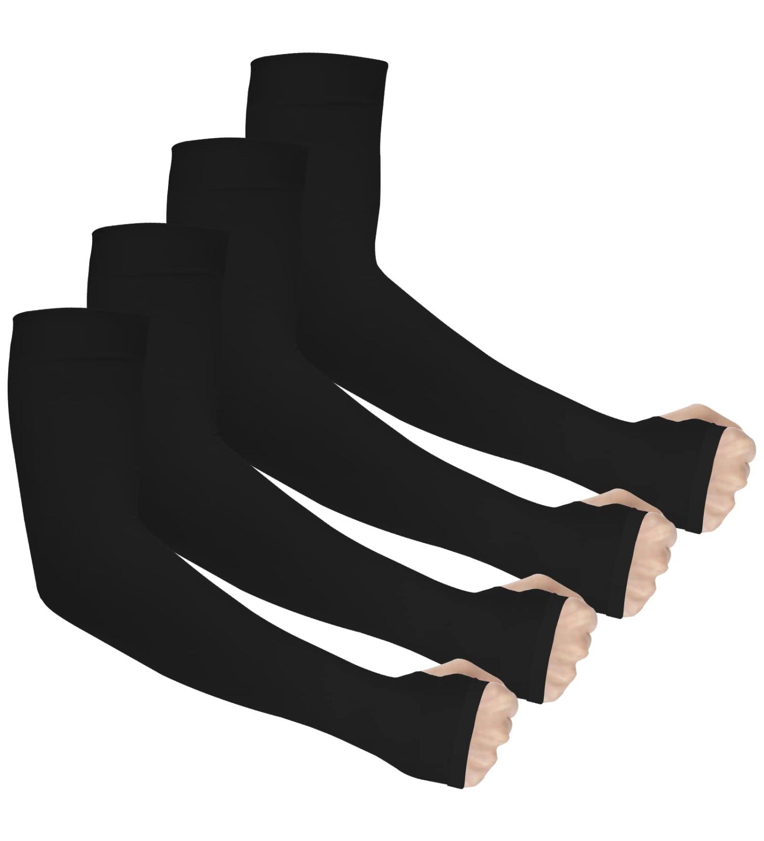 Ouligay 4 Pairs Armchair Compression Arm Sleeves - UV Protection & Cool Arm Warmers for Men & Women | Perfect for Basketball Volleyball Golf & Running - UPPF 50 - Buy Online on SooperMarket.com