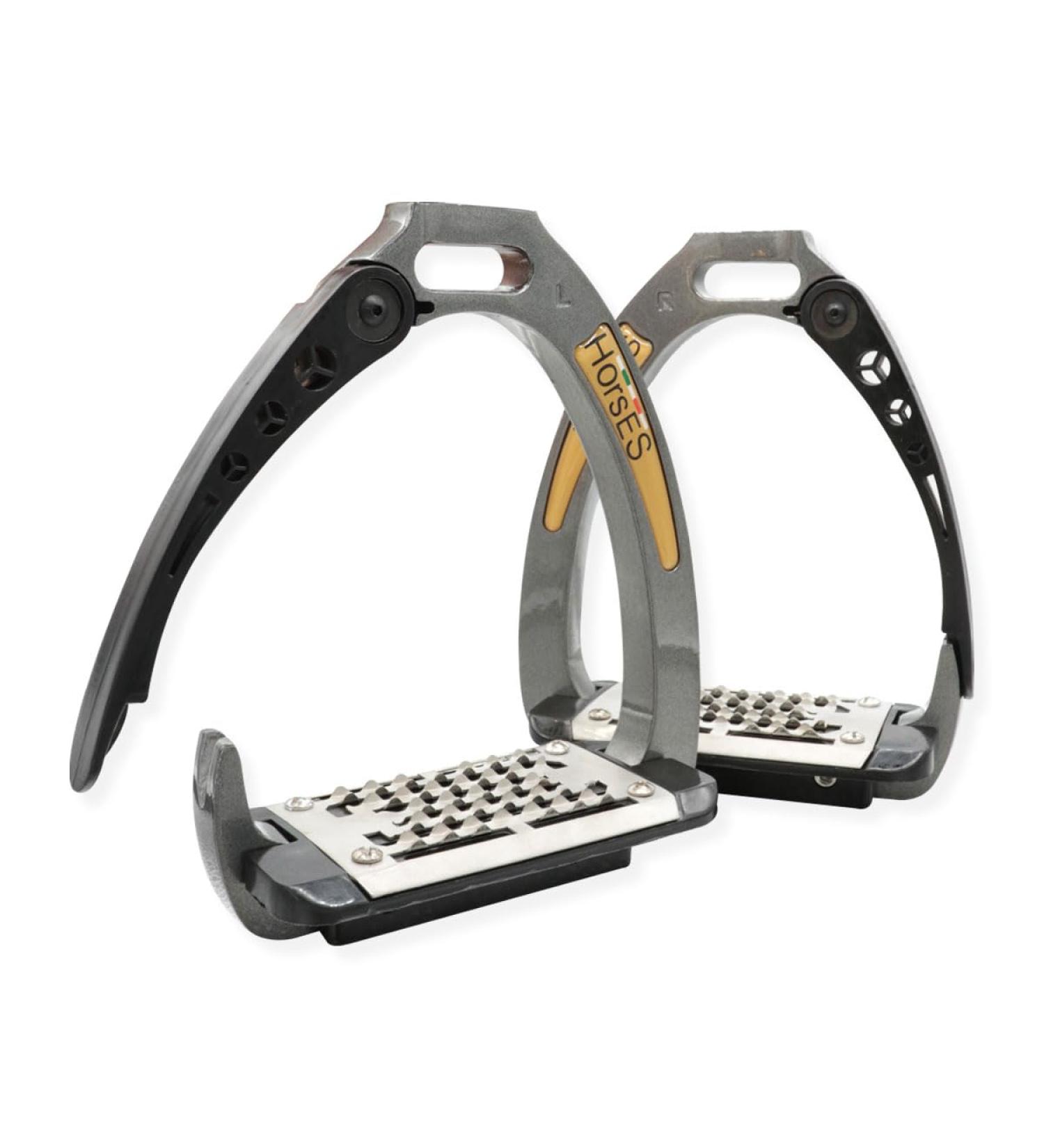Premium Carbon/Black Safety Stirrups for Riders - Maximum Comfort & Modern Design | International Shipping - Buy Online on SooperMarket.com