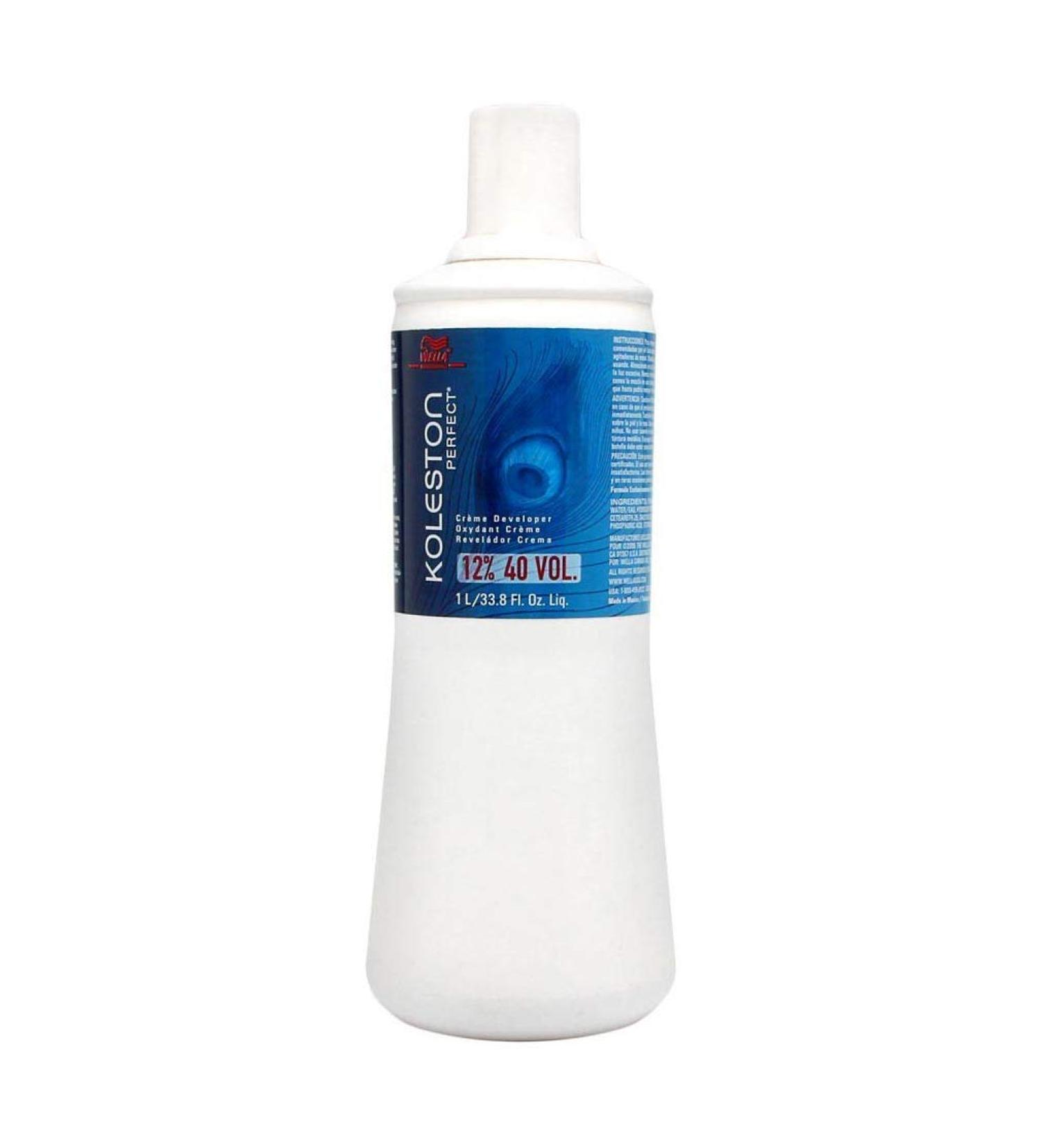 Wella Koleston Perfect Creme Developer 40 Vol 12 - 33.8 Oz (1 Liter) - Professional Hair Coloring Developer - Buy Online on SooperMarket.com