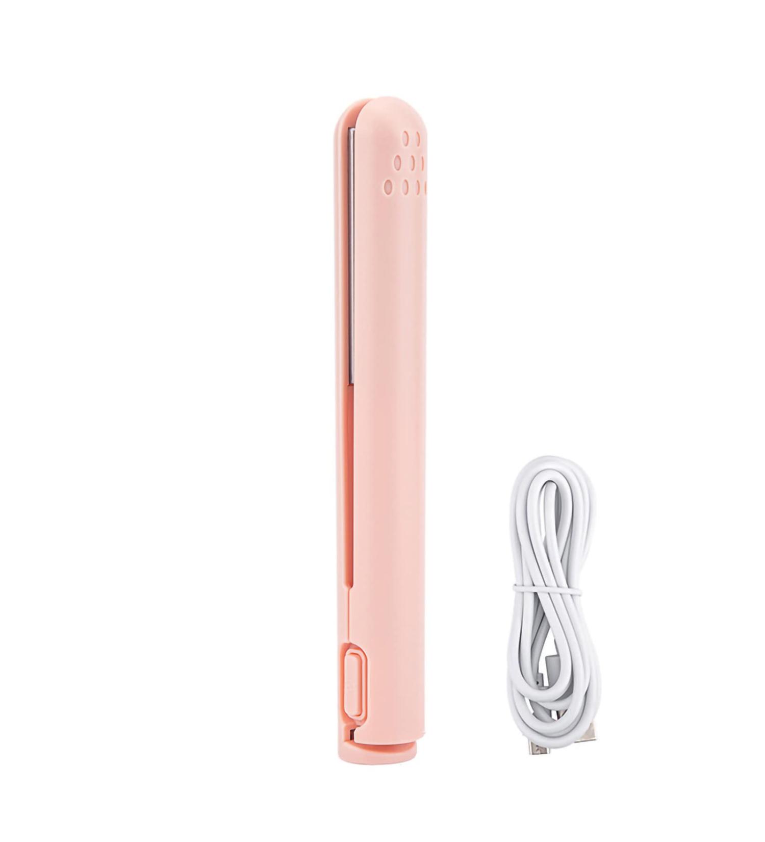 2 in 1 Ceramic Hair Straightener & Flat Iron - 3D Floating Plate Smart Keep Warm Function - Easy to Use - Pink - Buy Online on SooperMarket.com
