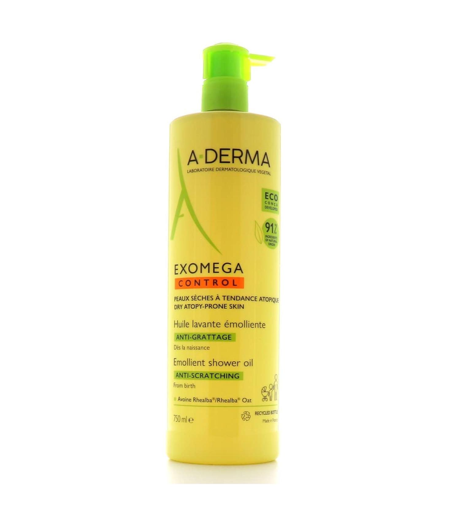 A-DERMA Exomega Control Emollient Shower Oil Anti-Scratching 750ml