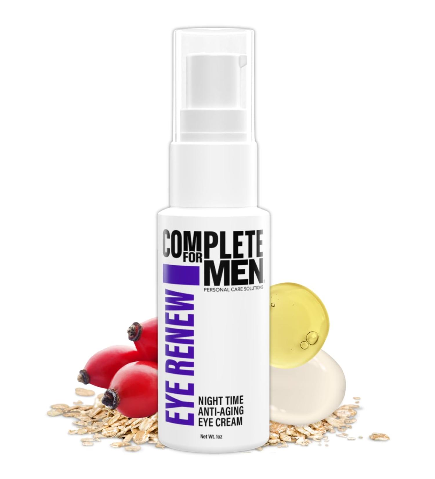 Eye Renew Night Time Eye Cream - Anti-Aging Solution for Dark Circles Puffy Eyes & Improved Skin Texture - Men's Eye Repair Treatment with Vitamins - Buy Online on SooperMarket.com