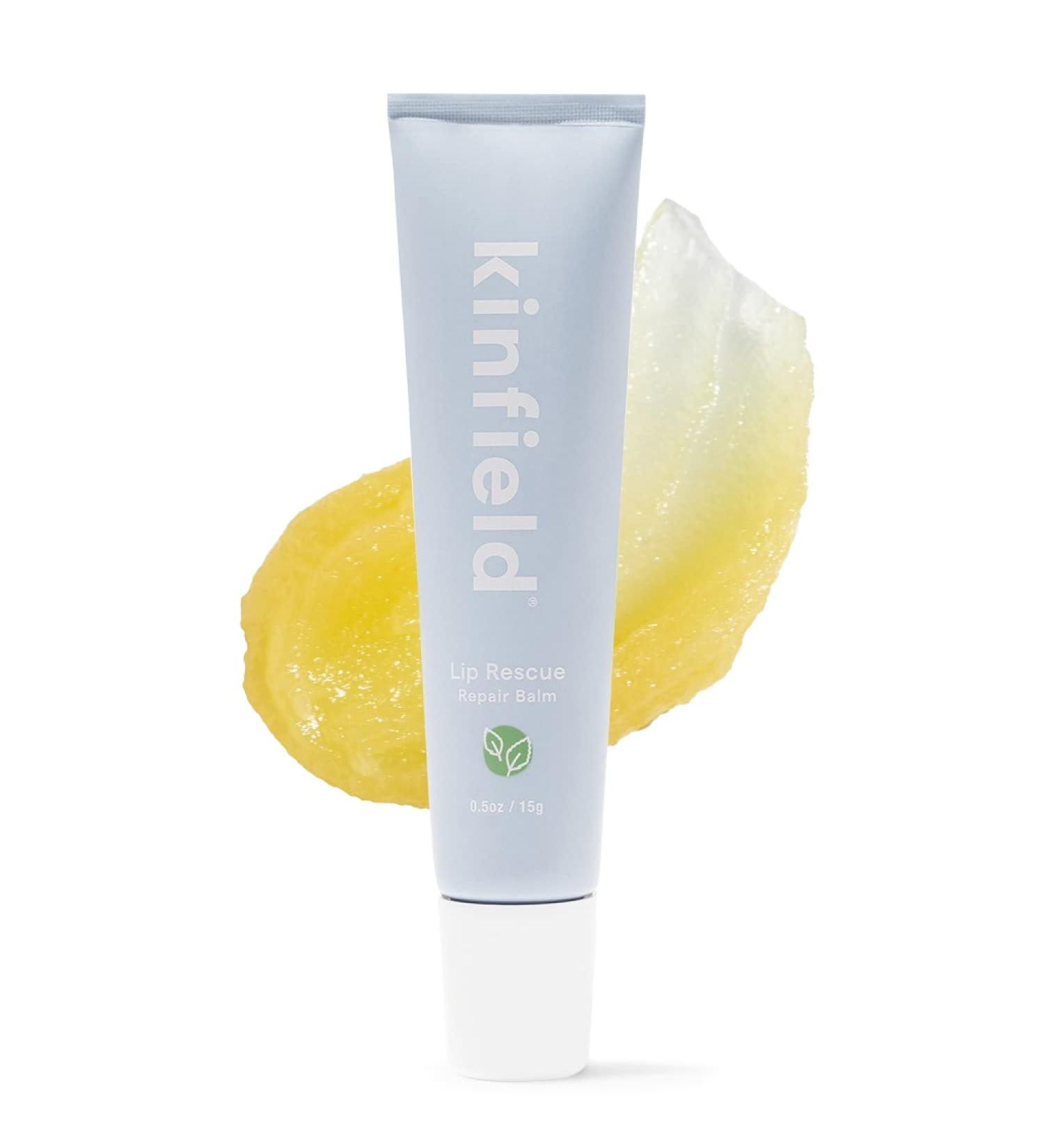 Kinfield Minty Lip Rescue Balm - Moisturizing Treatment for Dry, Chapped Lips - Untinted with Beeswax - 0.5 oz - Buy Online on SooperMarket.com