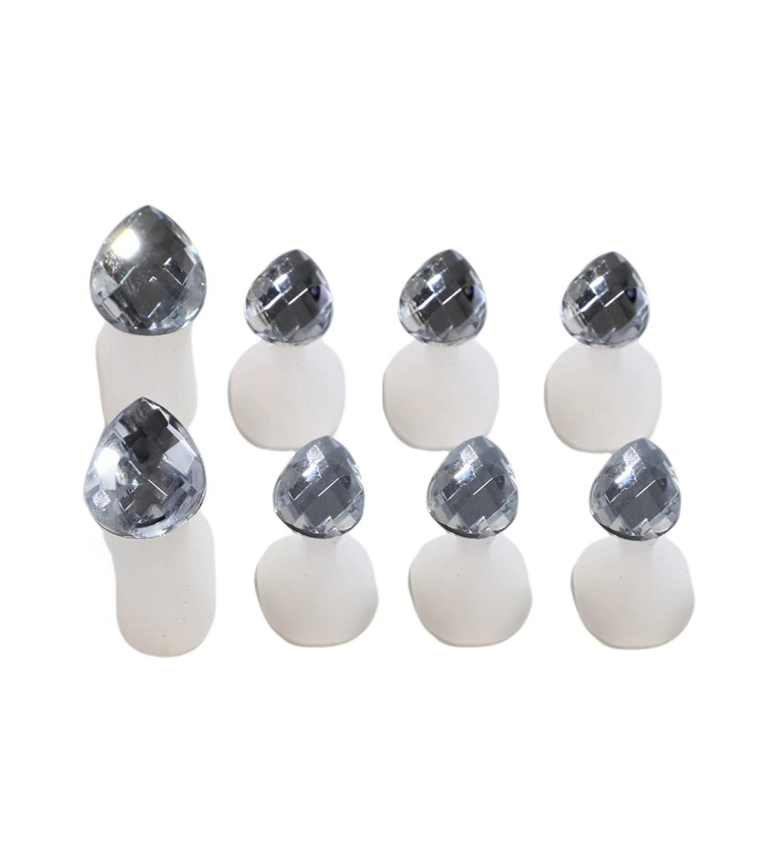  ME BY M 8pcs Diamond Silicone Toe Separators for Pedicures Nail Polish Foot Toe Spacers Nail Art - Buy Online on SooperMarket.com