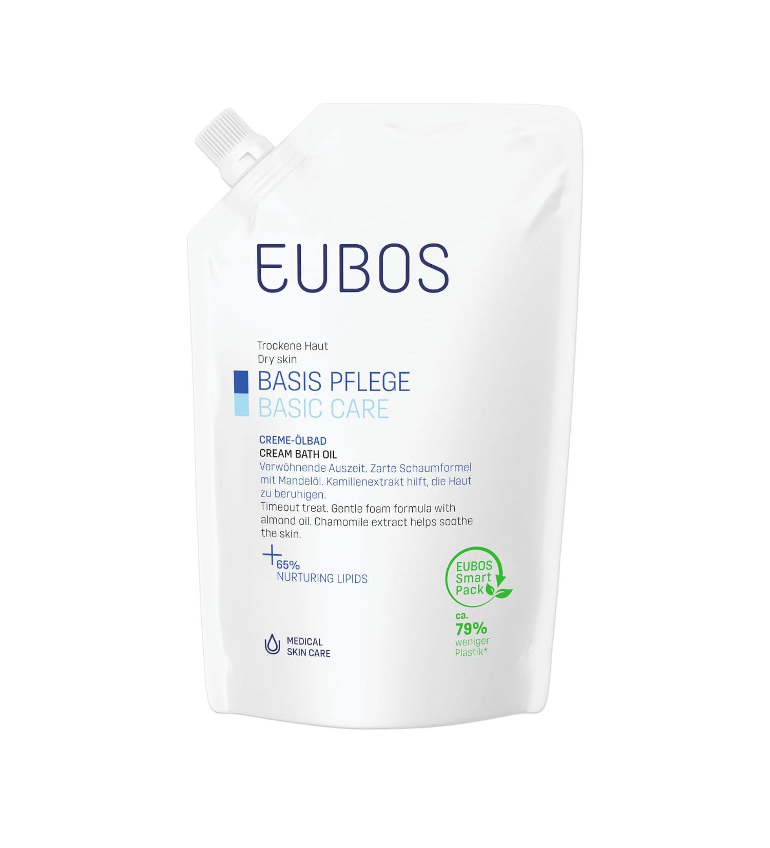 Eubos Creme Oil Bath 400ml | Hydrating Bathing Concentrate for Dry Skin | Dermatologically Tested | Includes Advantage Storage Bag - Buy Online on SooperMarket.com