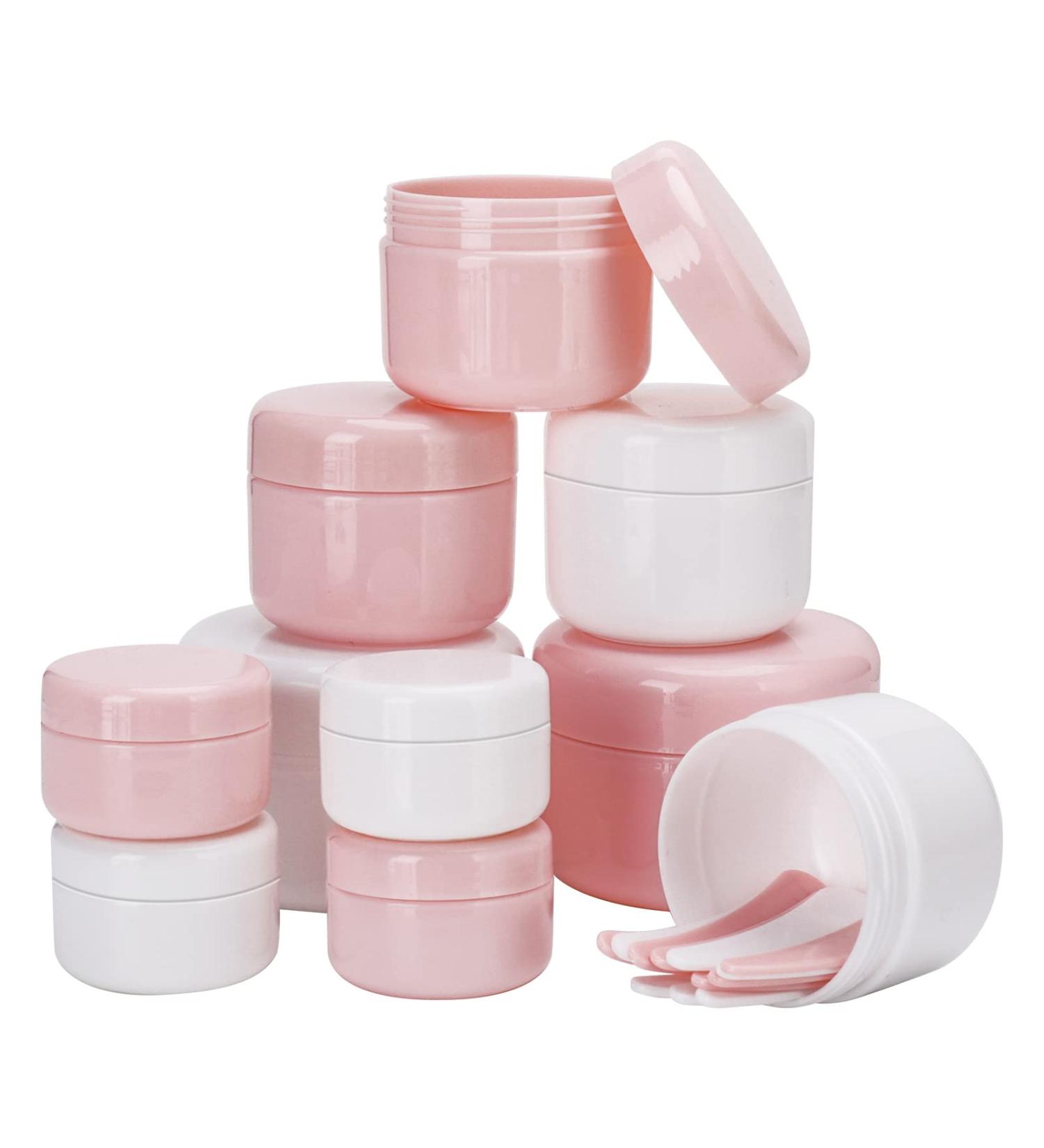Heyu-Lotus Travel Pots for Toiletries 10 Pcs Travel Pots Cosmetic Sample Jars 20ml/50ml/100ml Sample Pots with Spatulas Tool for Cream Make-up Sample Glitter Nail Art Storage (Multi) - Buy Online on SooperMarket.com