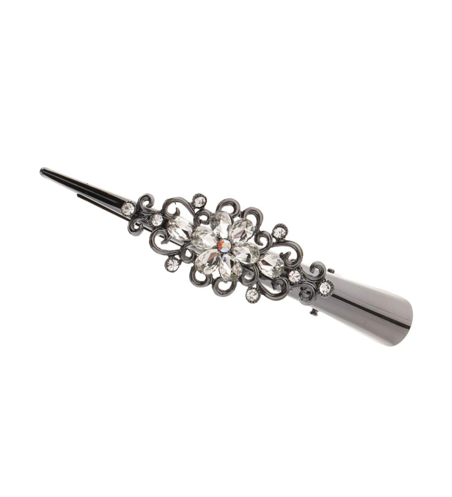 Hellery Ladies Rhinestone Hair Clip - Crocodile Sectioning Clips for Hairdressers - Stylish White Hair Accessories - Buy Online on SooperMarket.com
