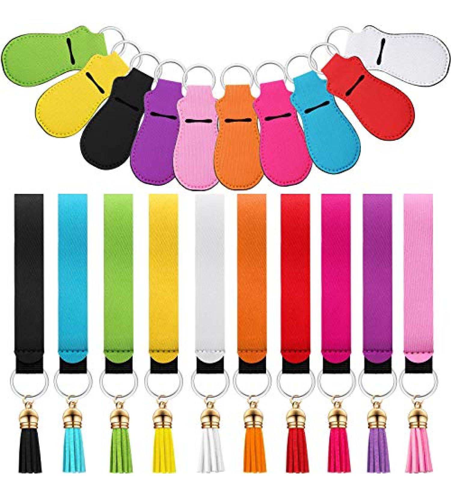 30-Piece Lipstick Holder Keychain with Wristlet & Colored Tassel Pendants for Women - Perfect for Travelling - Buy Online on SooperMarket.com