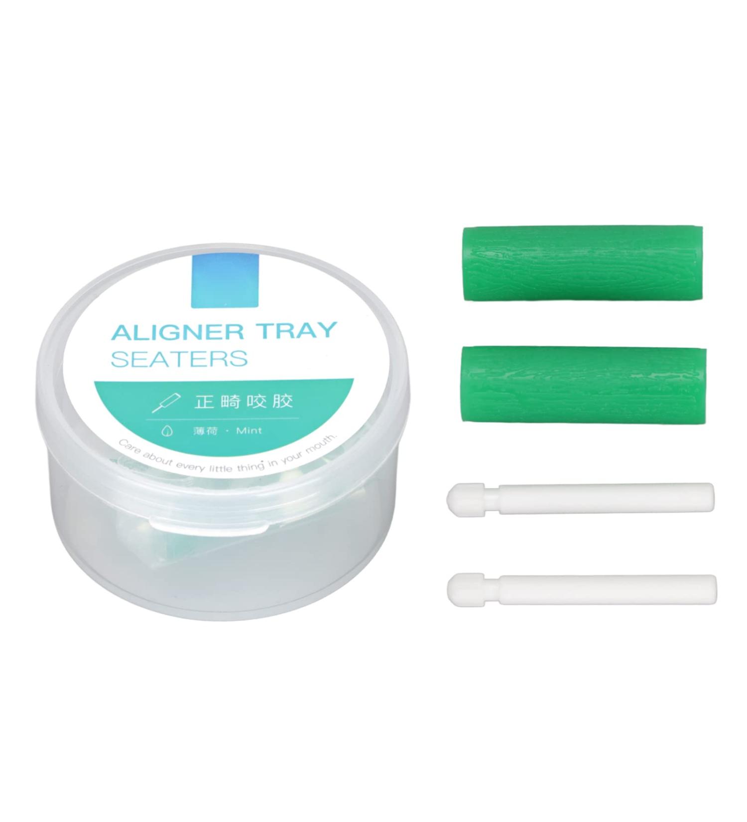 Orthodontic Chewing Items - 2 Pack Mint Flavor Aligner Chewies with Handles for Dental Care - Buy Online on SooperMarket.com