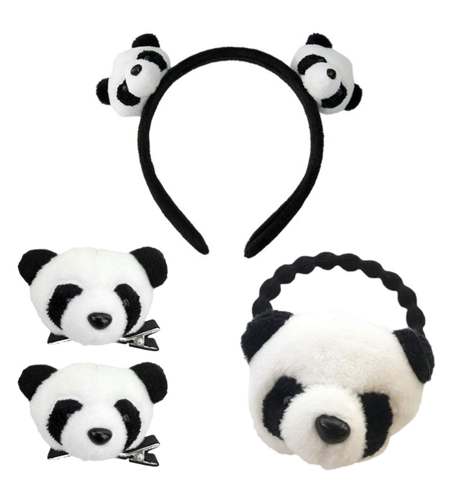 KESYOO 4Pcs Panda Headband - Cute Ear Hair Ties & Accessories for Girls | International Shipping Available - Buy Online on SooperMarket.com