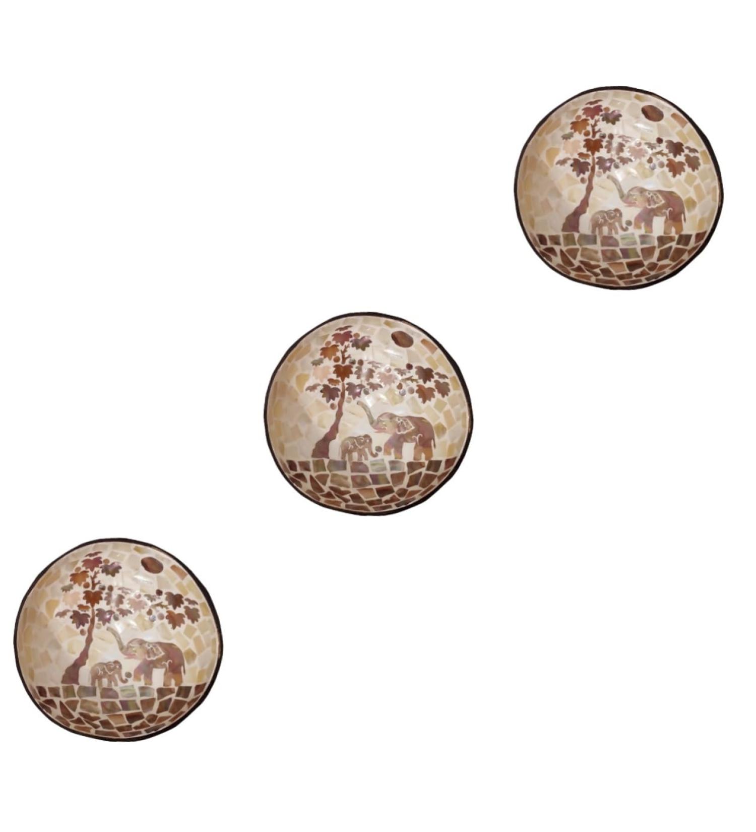 HOMSFOU 3 Pcs Coconut Shell Dishes Dessert Bowls Ice Cream Bowls Food Bowl Snack Bowls Nuts Bowl Cereal Bowl Sundae Cups Desktop Decor Shell Bowl Wooden Salad Bowl Coconut Bowl Spoon Candy 15X7CMx3pcs As Shownx3pcs - Buy Online on SooperMarket.com