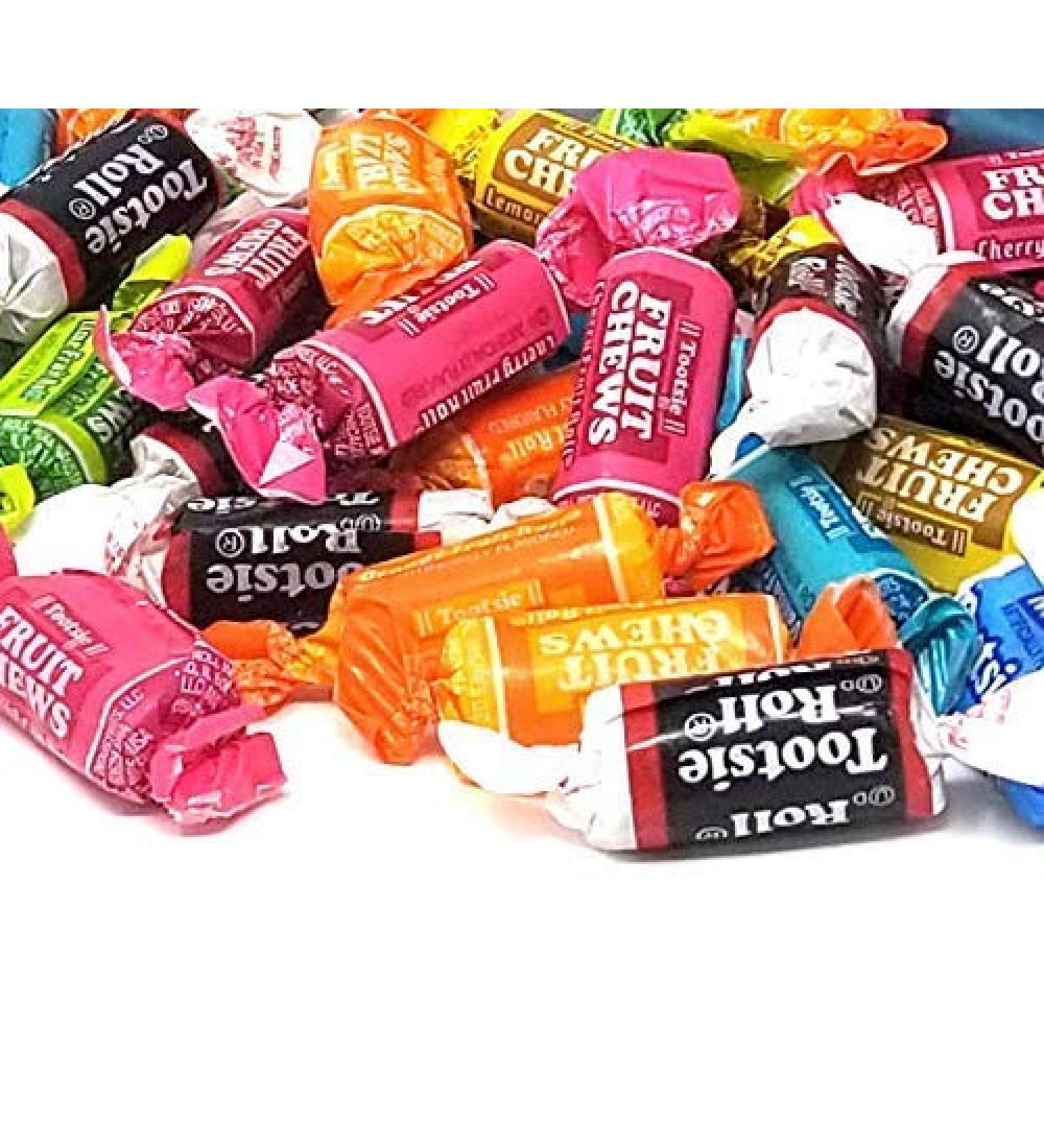 CrazyOutlet Tootsie Roll Chewy Candy Assorted Fruit Taffies - 2lb Bulk Pack - Buy Online on SooperMarket.com
