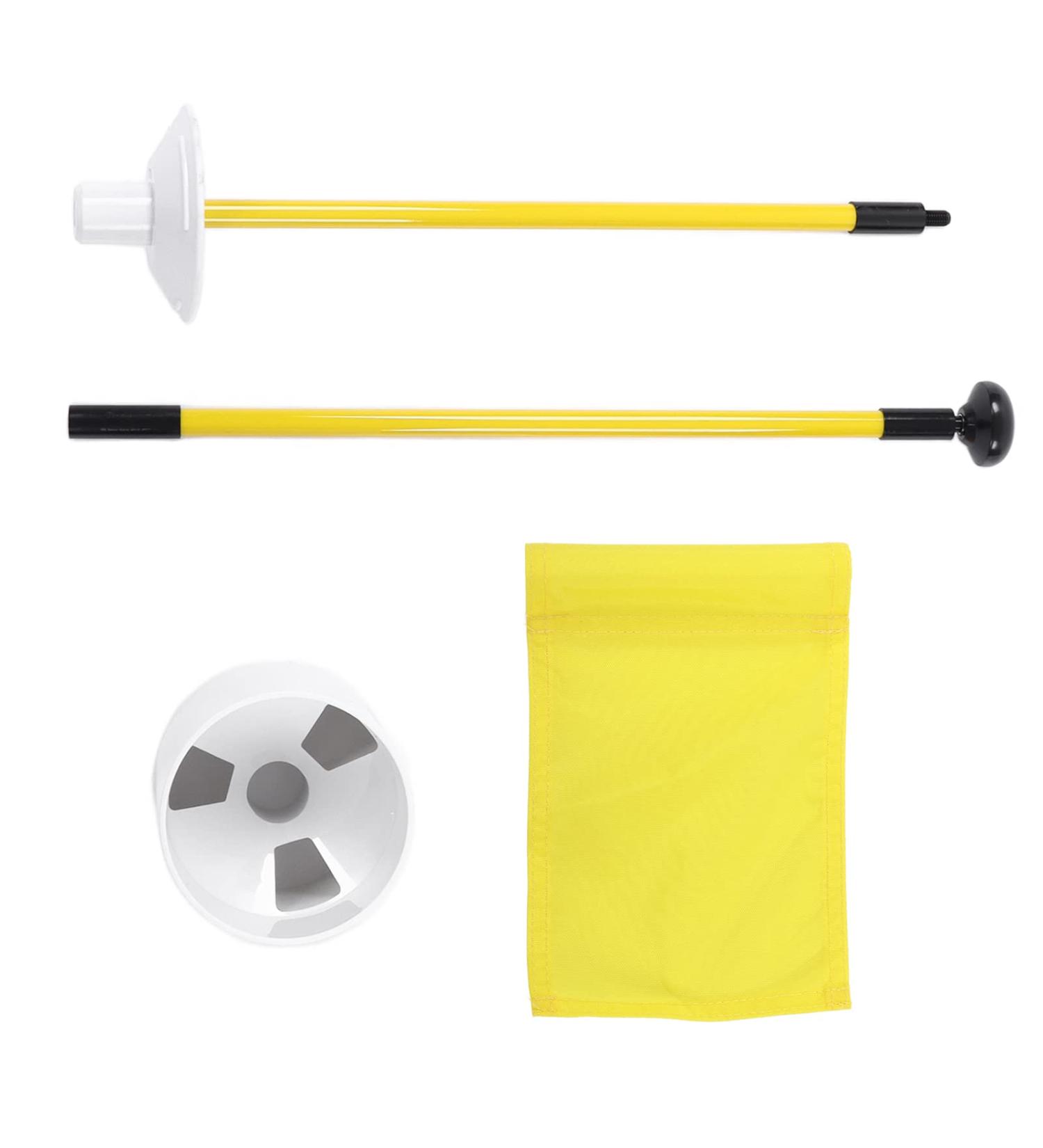 SPYMINNPOO Detachable 2 Section Golf Flagstick with Yellow Flag for Putting Green - Buy Online on SooperMarket.com