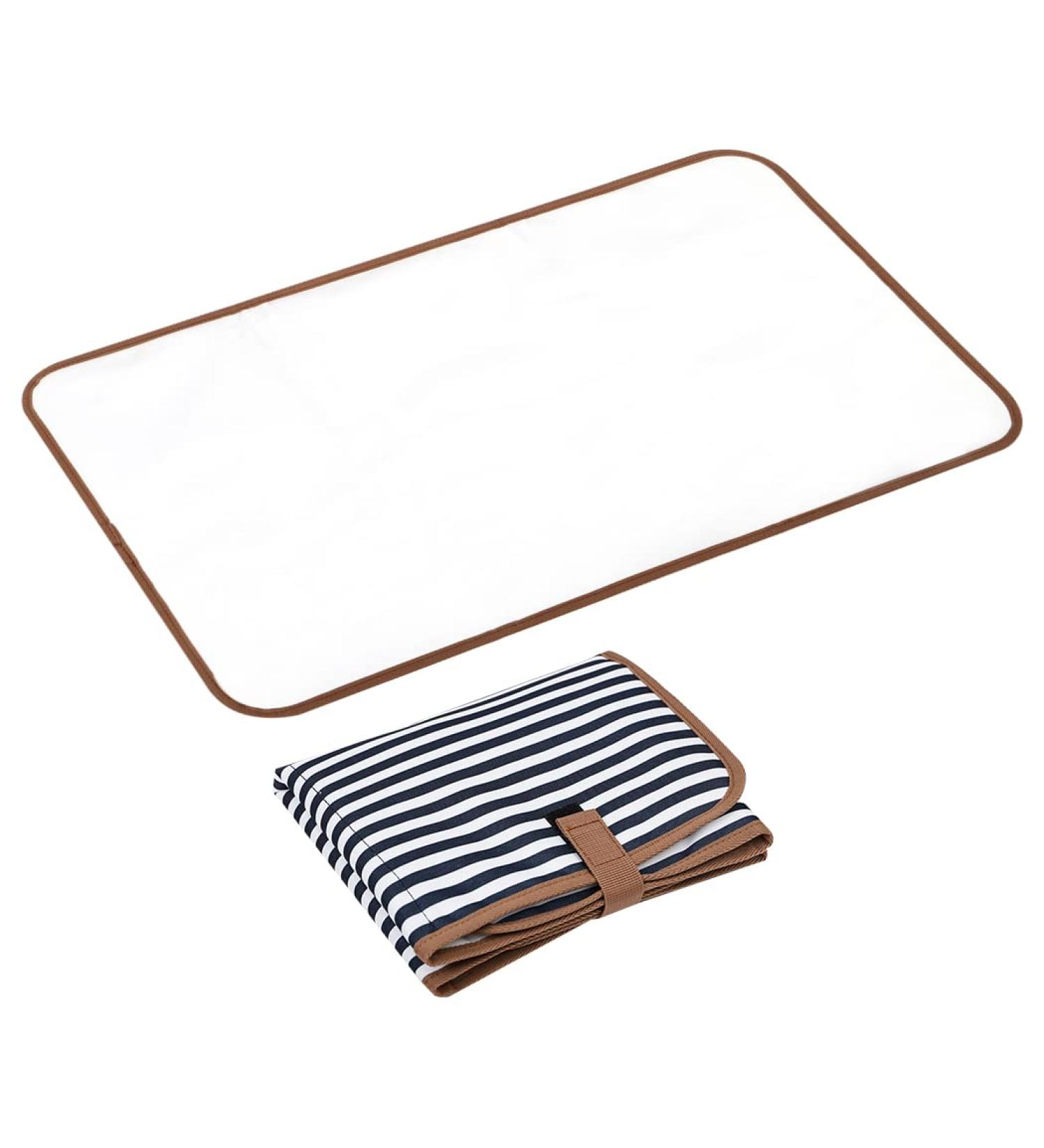 Lekebaby Portable Changing Mat Nappy Changing Mat Foldable Baby Changing Mat Travel Changing Mat Portable Baby Change Mat Blue Striped Blue Stripes - Buy Online on SooperMarket.com