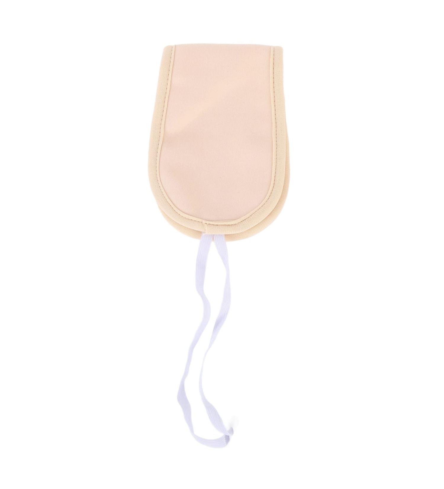 Narrow-Ribbed Reusable Castor Oil Pack - Soft Compress for Neck Pain & Thyroid Relief (Khaki) - Buy Online on SooperMarket.com