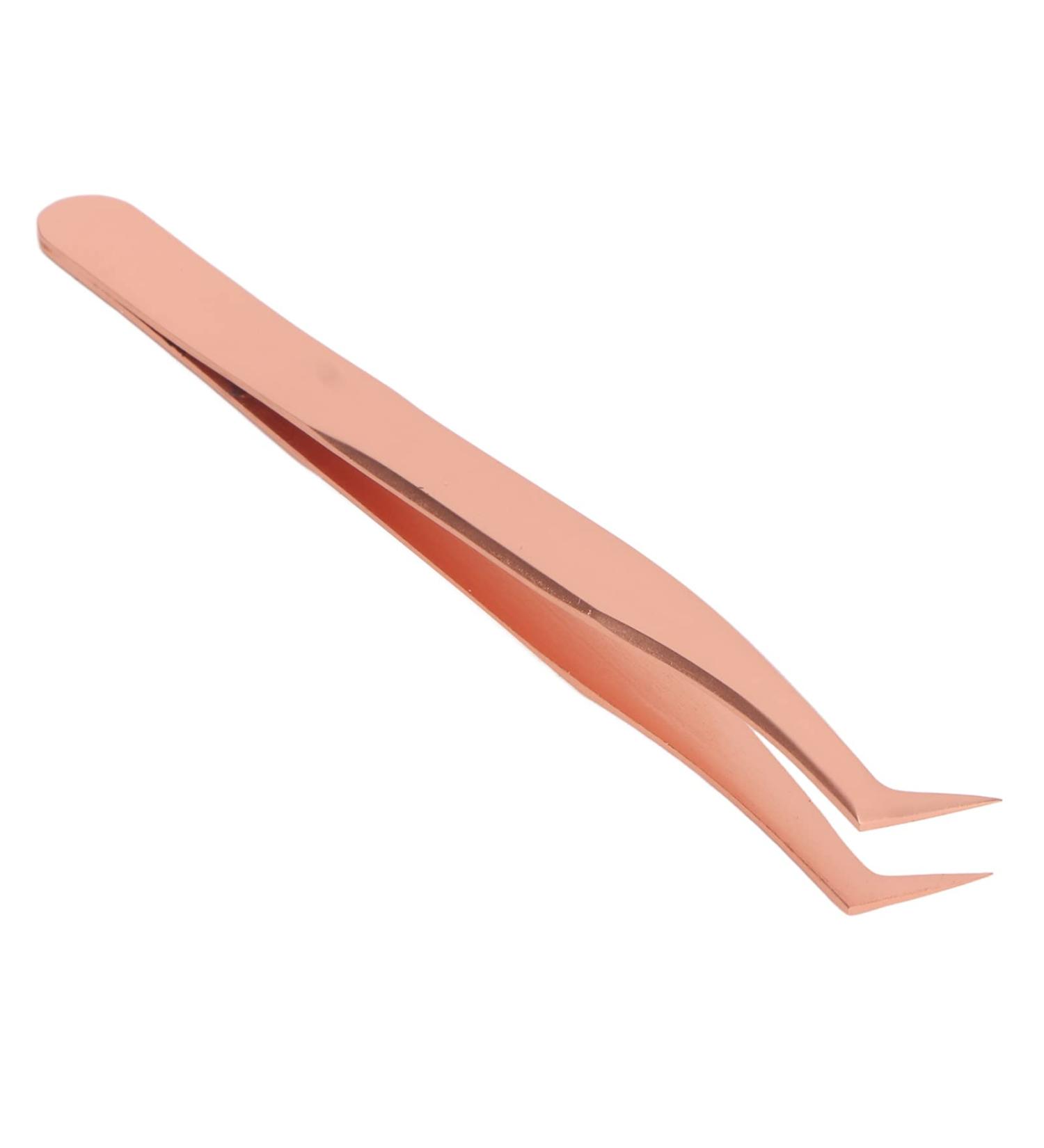 Eyelash Extension Tweezers - Stainless Steel Precise Grip Rose Gold Volume Tweezers for Lash Artists - Comfortable & Tight Tip - Buy Online on SooperMarket.com