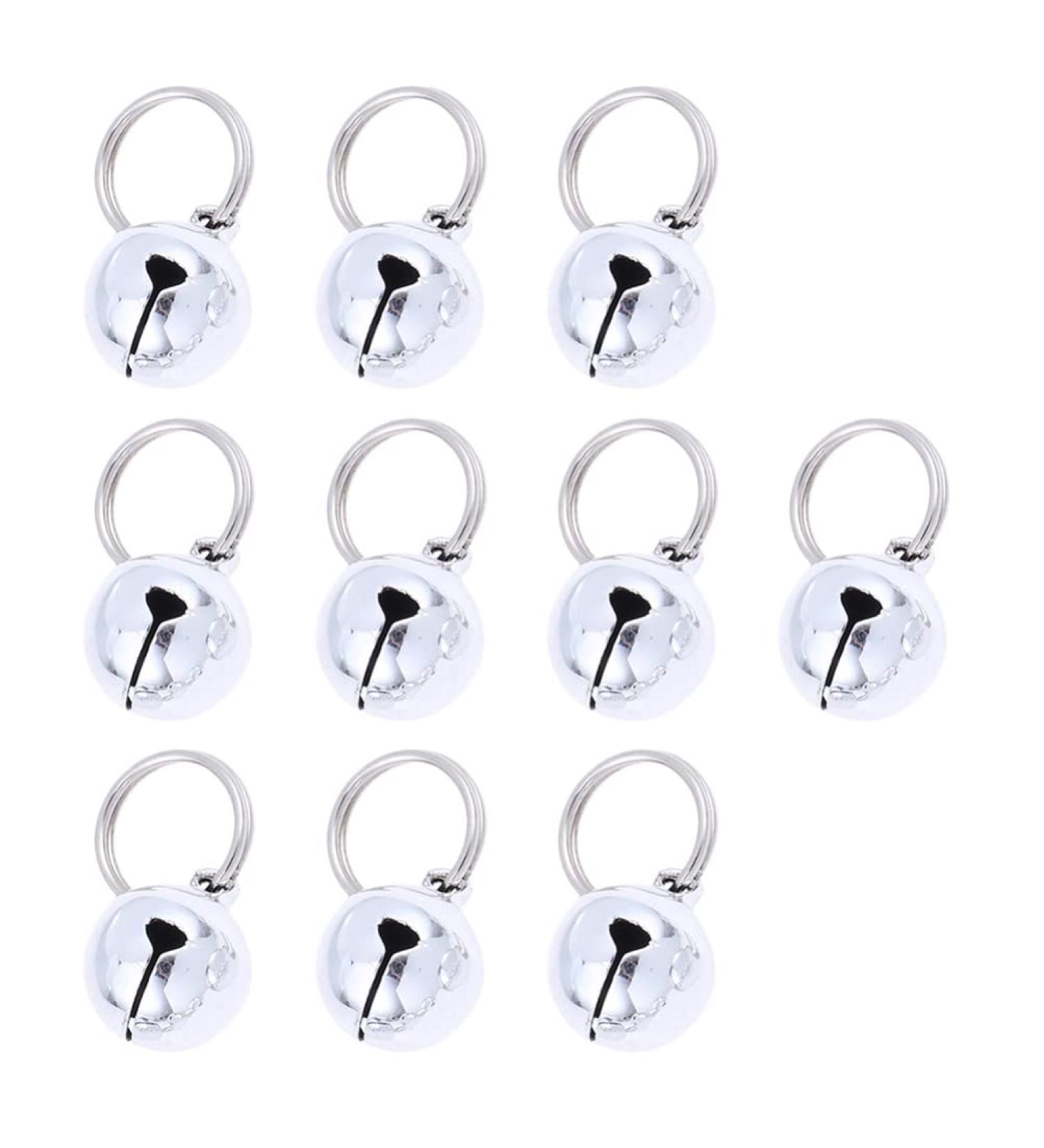 Balacoo Pet Bells 10pcs Cat Dog Bells Pet Collar Accessories Pet Training Bells for Kitten Collars Puppy Collars Silver - Buy Online on SooperMarket.com
