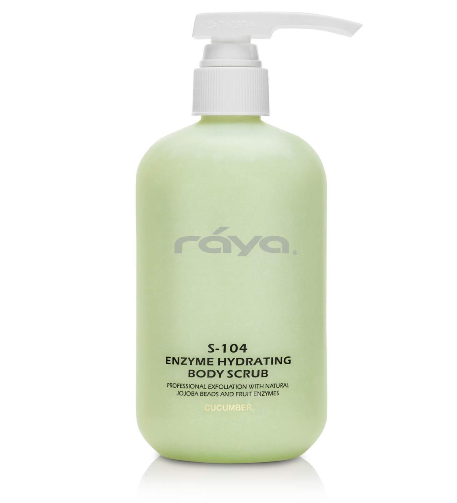 RAYA Enzyme Hydrating Body Scrub 16 oz - Cucumber Scented Exfoliating Scrub with Seaweed & Jojoba Beads | Gentle Skin Care for All Skin Types - Buy Online on SooperMarket.com