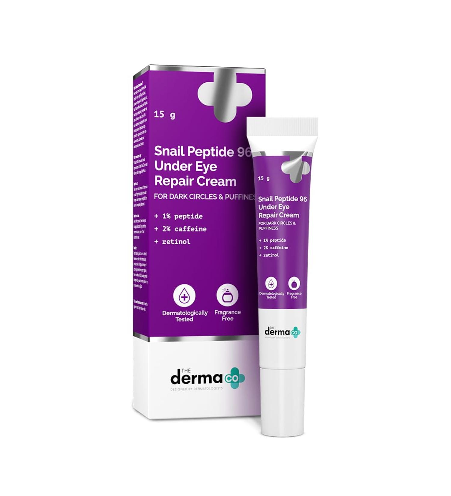Buy The Derma Co. Snail Peptide 96 Under Eye Cream - Reduces Dark Circles & Puffiness - International Shipping Available - Buy Online on SooperMarket.com