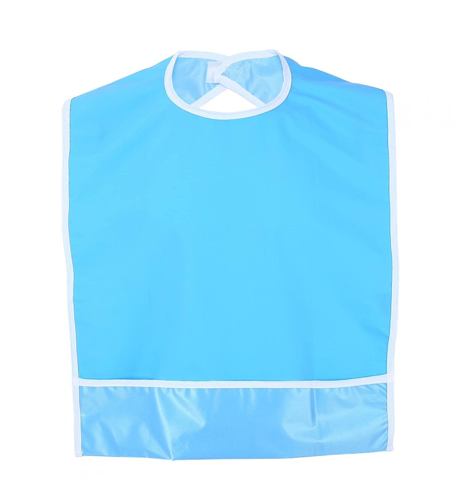 Adult Bibs Waterproof Adult Elder Mealtime Bib Clothes Clothing Protector Dining Aid a Perfect Item for the Adult and the Elder Who Lack Ability to Have Meal Reusable(Sky blue) - Buy Online on SooperMarket.com