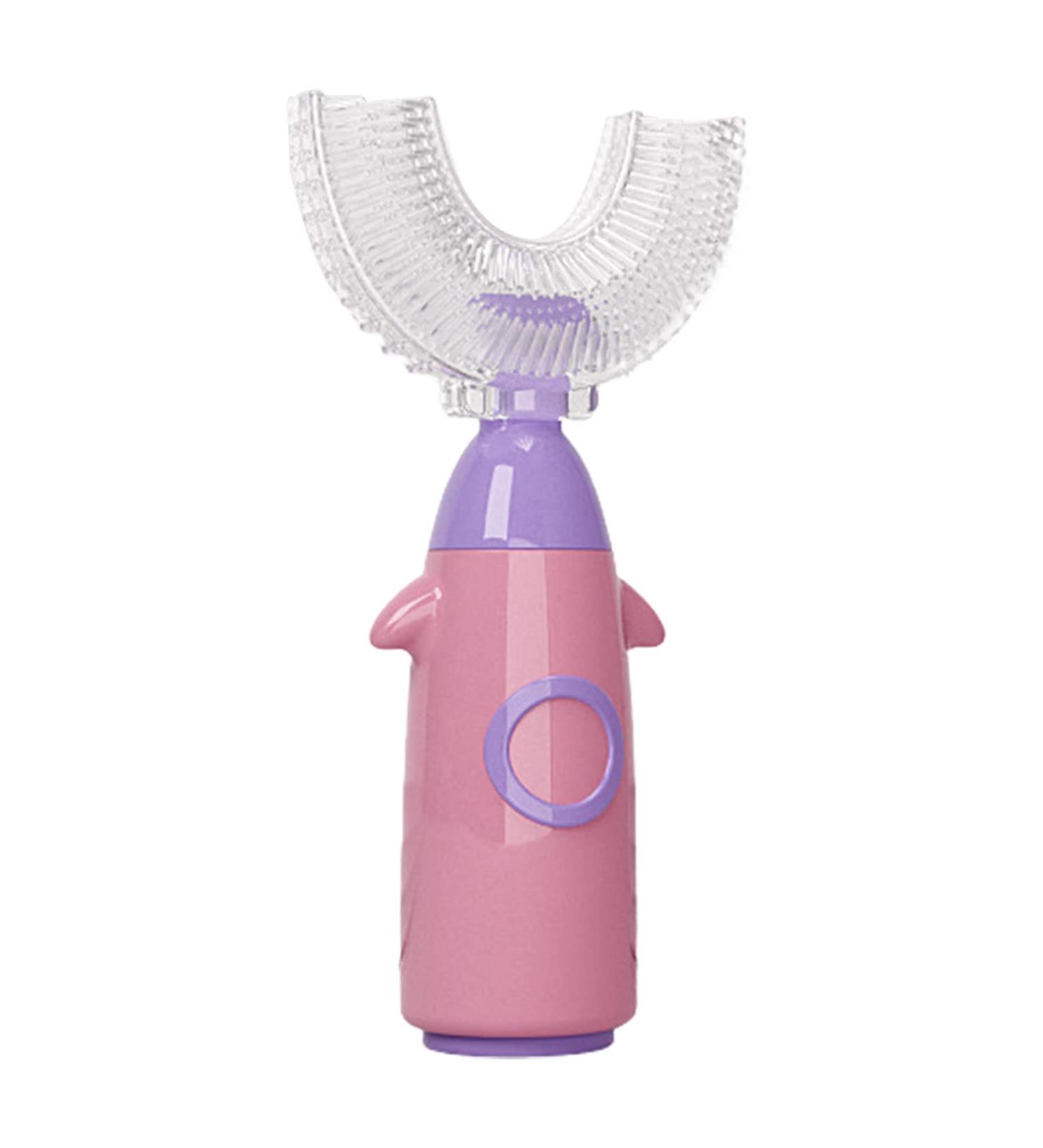 Rocket Shape Kids U-Shaped Toothbrush - Food Grade Soft Silicone Brush Head 360 Oral Teeth Cleaning Design for Toddlers and Children 1-8 Years/8-12 Years Old Pink 1-8 Years Old 1 count (Pack of 1) Pink - Buy Online on SooperMarket.com